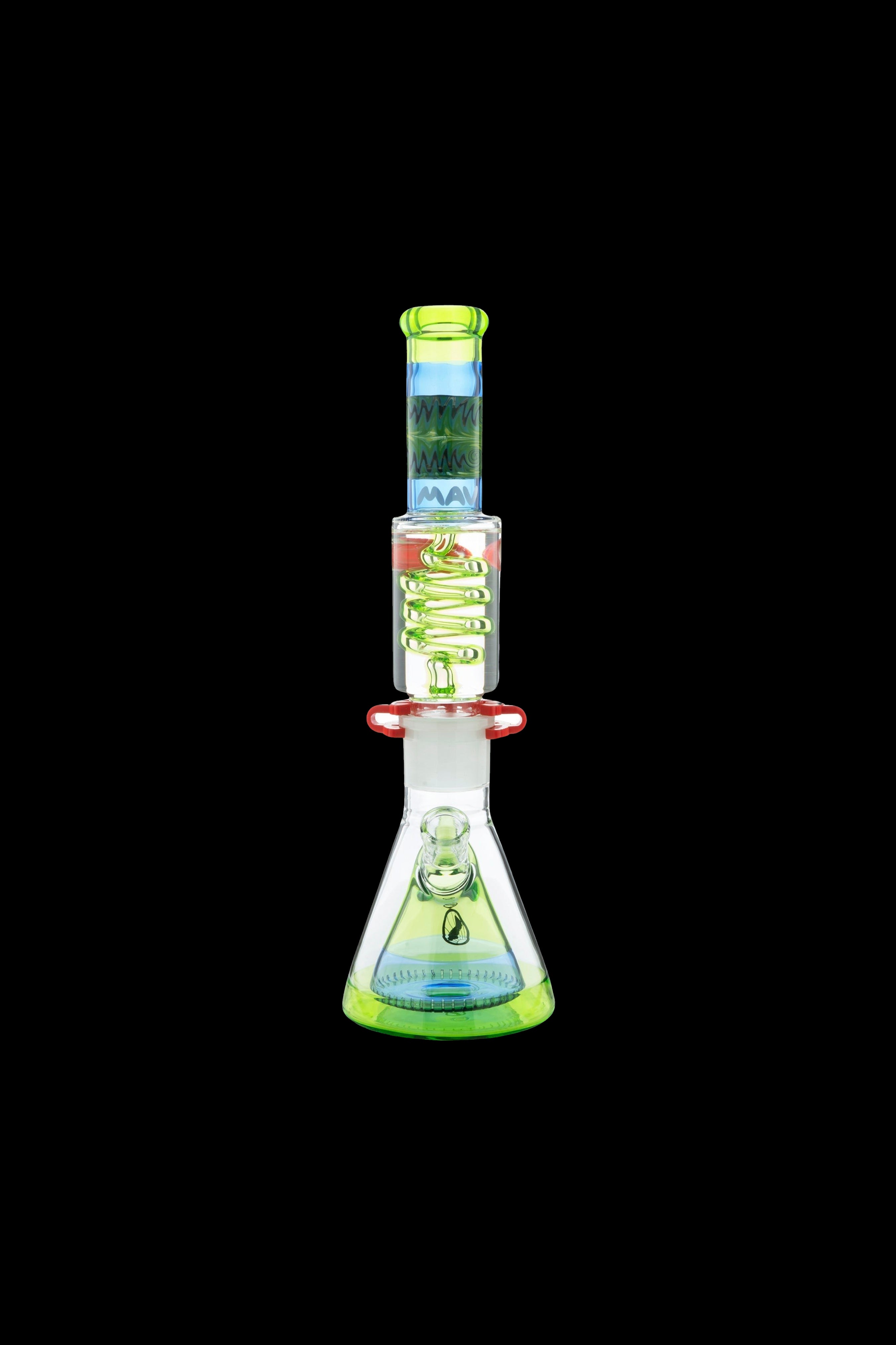 MAV Glass Reversal Wig Wag Slitted Pyramid Beaker: Freezable Coil Smoking System