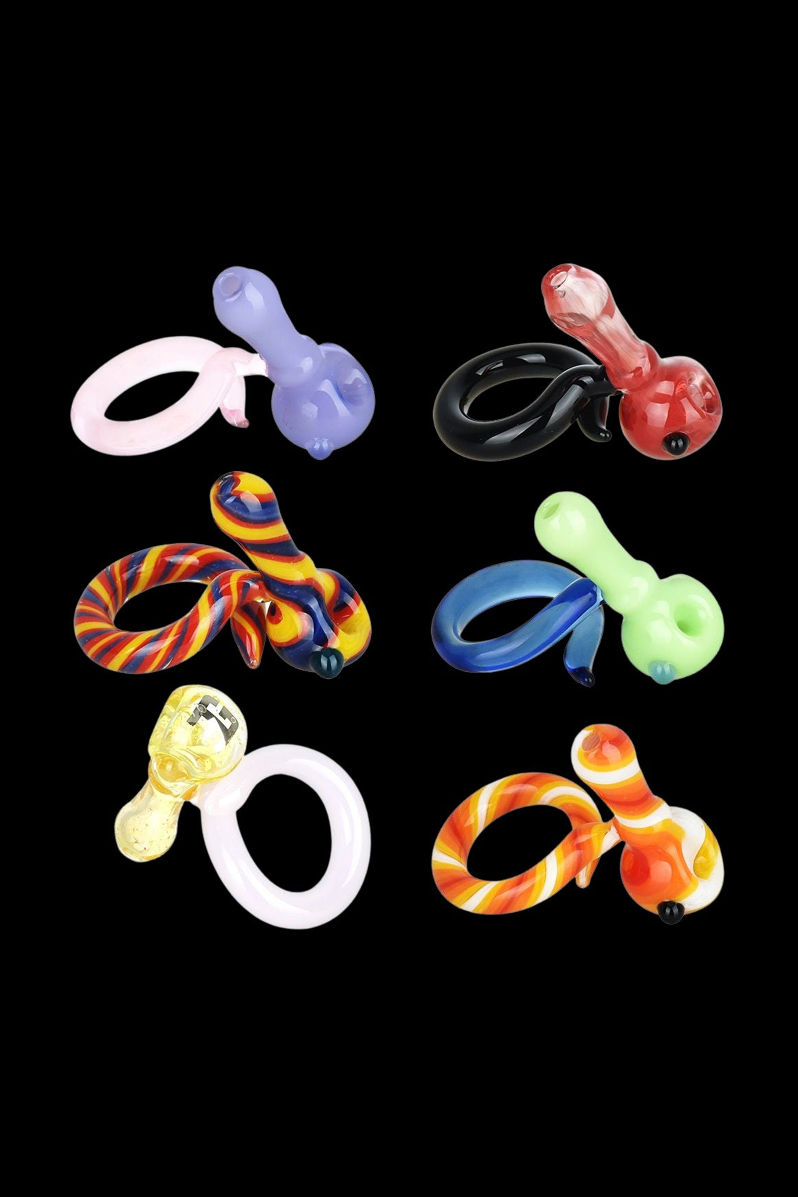 EG Glass Stunning Functional Glass Ring Hand Pipe