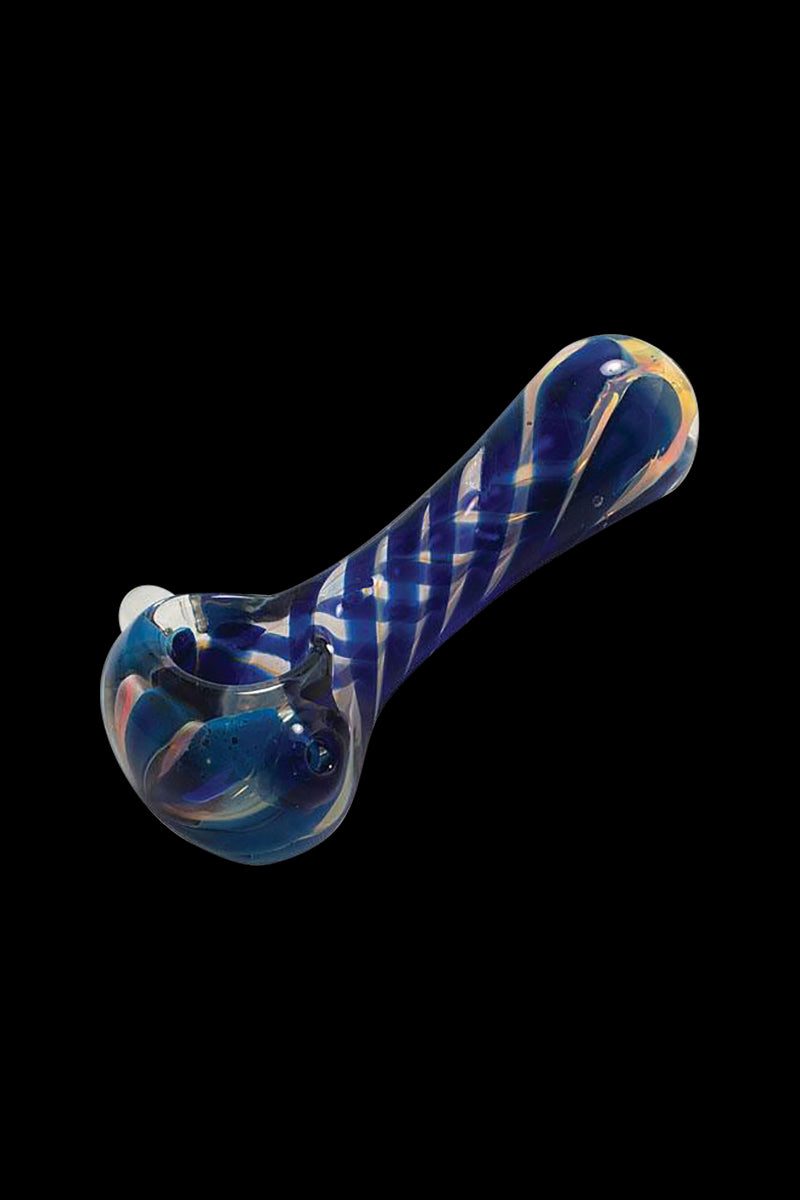 Exquisite Handblown Glass Pipe with Stunning Interior Twists