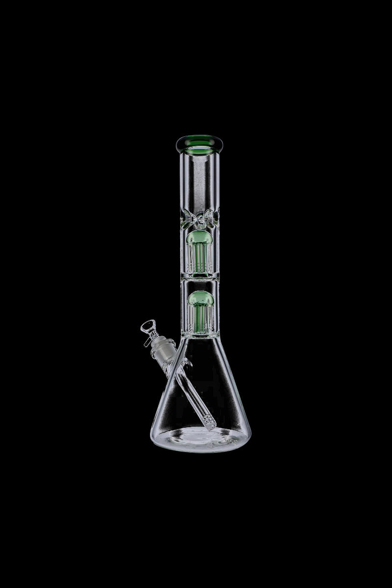 Stunning Beaker Base Glass Ice Bong with Double Tree Perc
