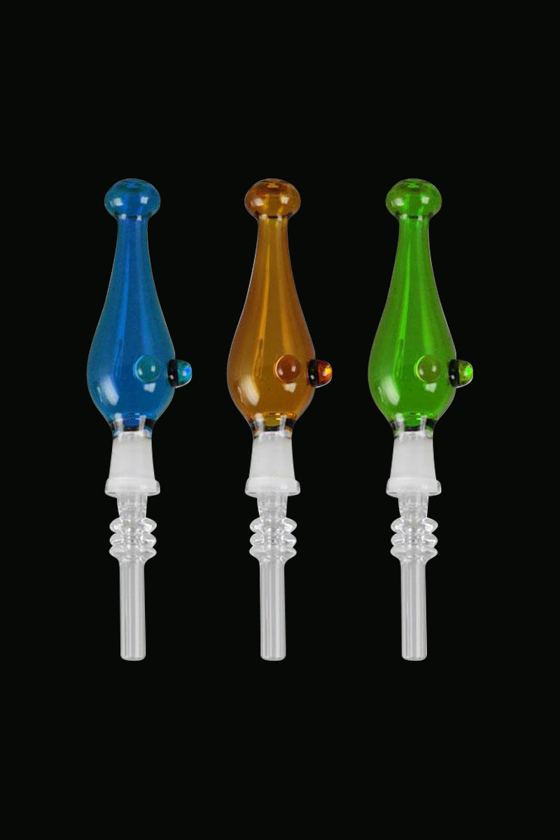Awesome Portable Glass Dab Straw with Quartz Tip