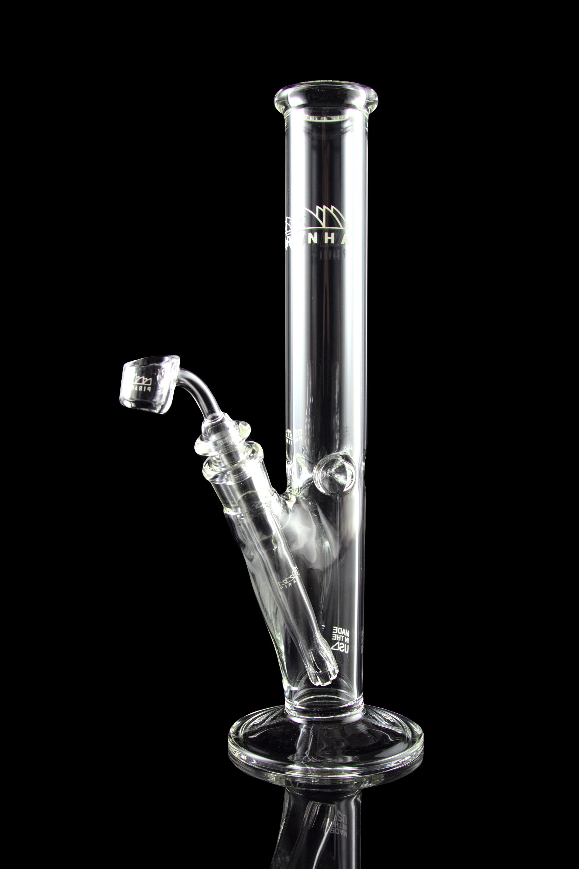 Piranha Glass Straight Tube Bong: Your Ultimate Smoking Companion with Bowl & Banger
