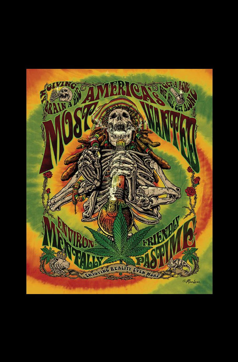 America's Most Wanted Fleece Blanket - A Must - Have for Weed Lovers
