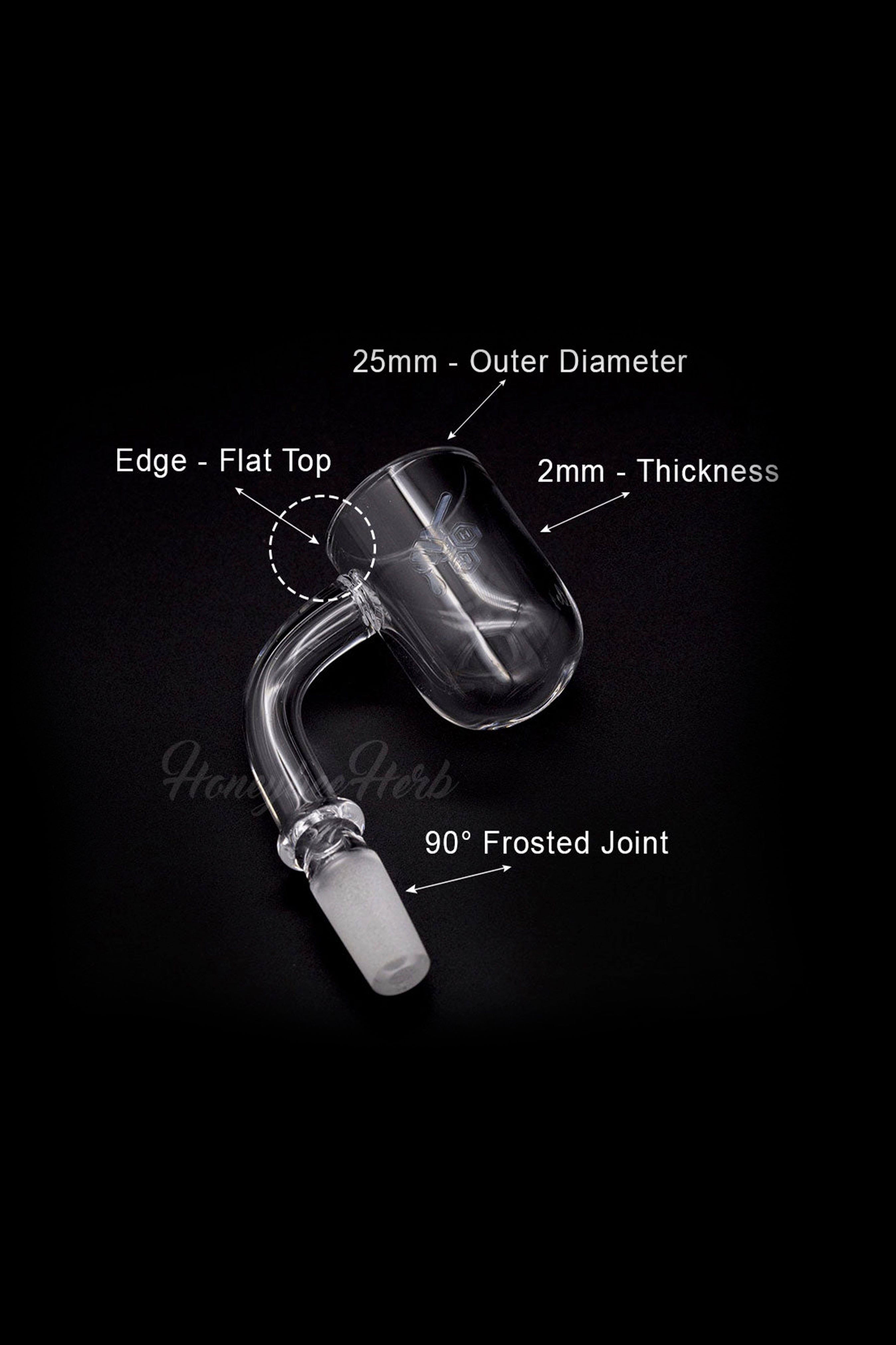 Honeybee Herb Honey Cyclone Quartz Banger - Yellow Line: Elevate Your Dabbing Experience