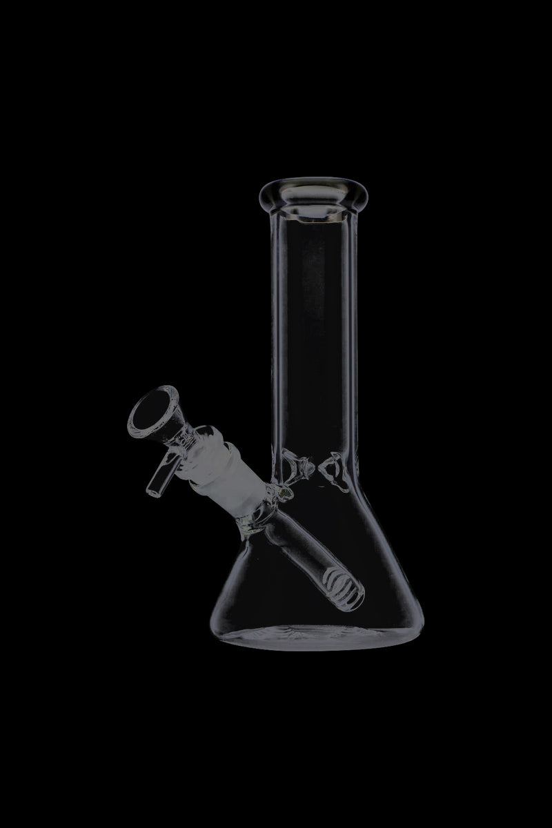 Exquisite Glass Beaker Base Ice Bong with Vibrant Colored Mouthpiece