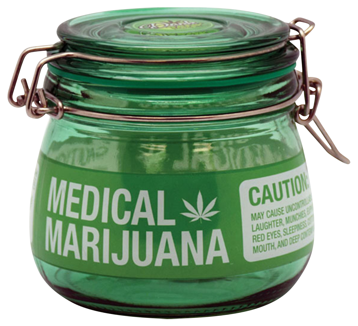 Premium Medical Marijuana Resealable Glass Jar - Keep Your Herbs Fresh!