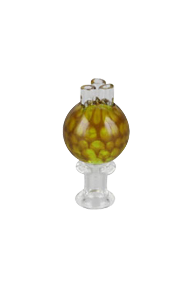 Colorful Honeycomb Triple Stem Bubble Carb Cap - Elevate Your Dabbing!