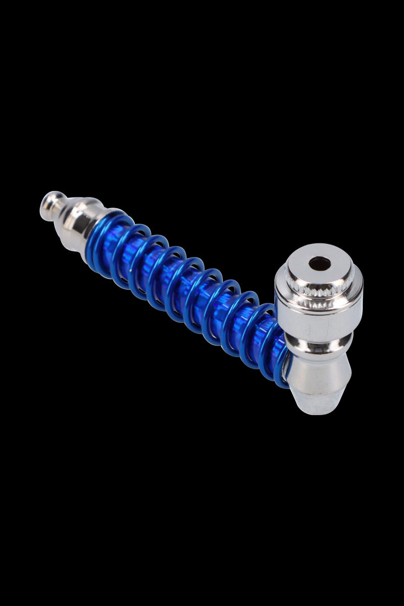 Indestructible Colored Spiral Metal Hand Pipe