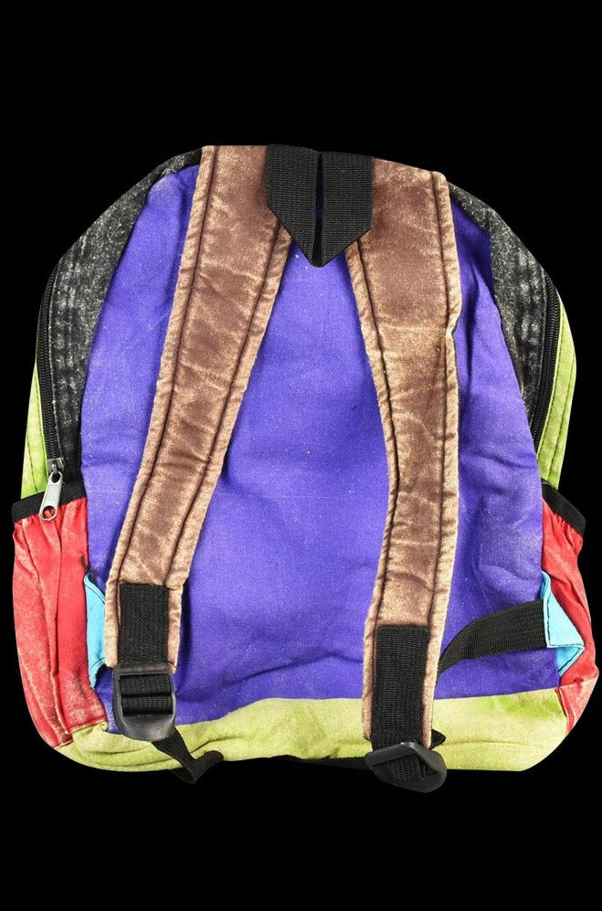 ThreadHeads Colorful Embroidered Multi-Pocket Backpack