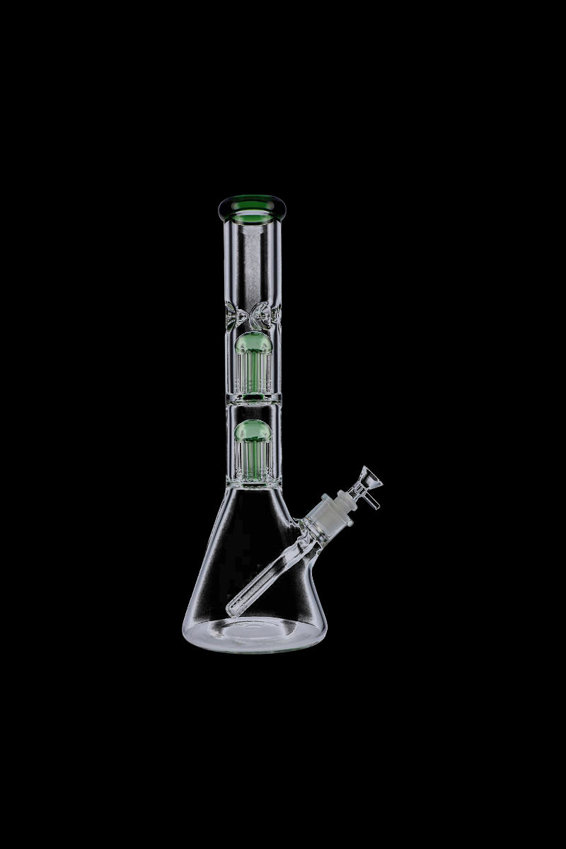 Stunning Beaker Base Glass Ice Bong with Double Tree Perc