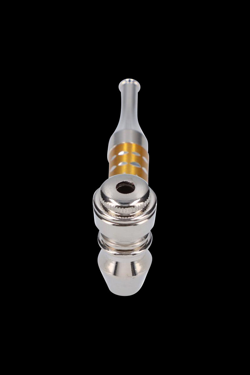 Gorgeous Colored Stem Metal Hand Pipe