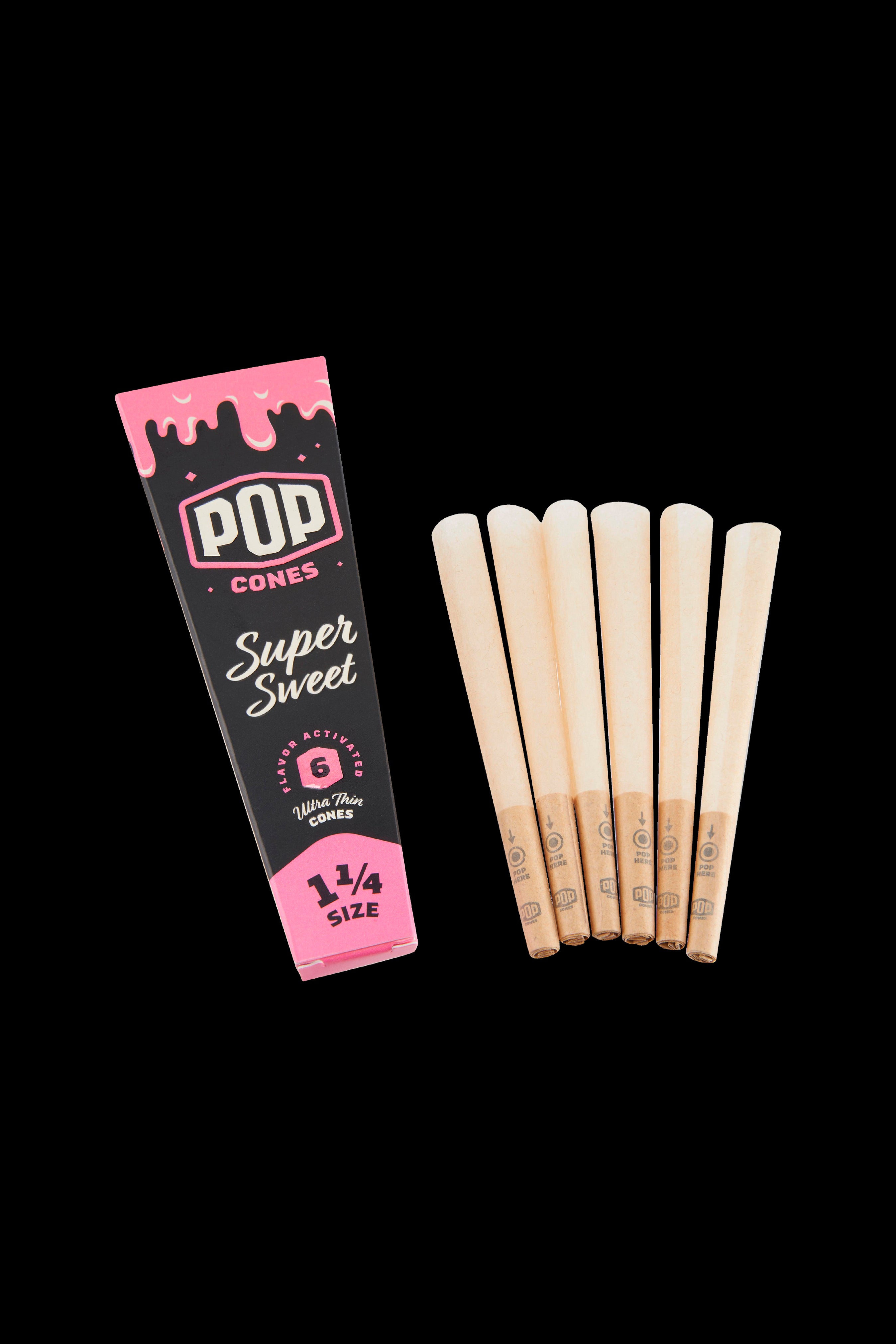 Pop Cones King and 1 Size Pre-Rolled Cones with Flavor Tip - 8-Pack Mixed Flavors
