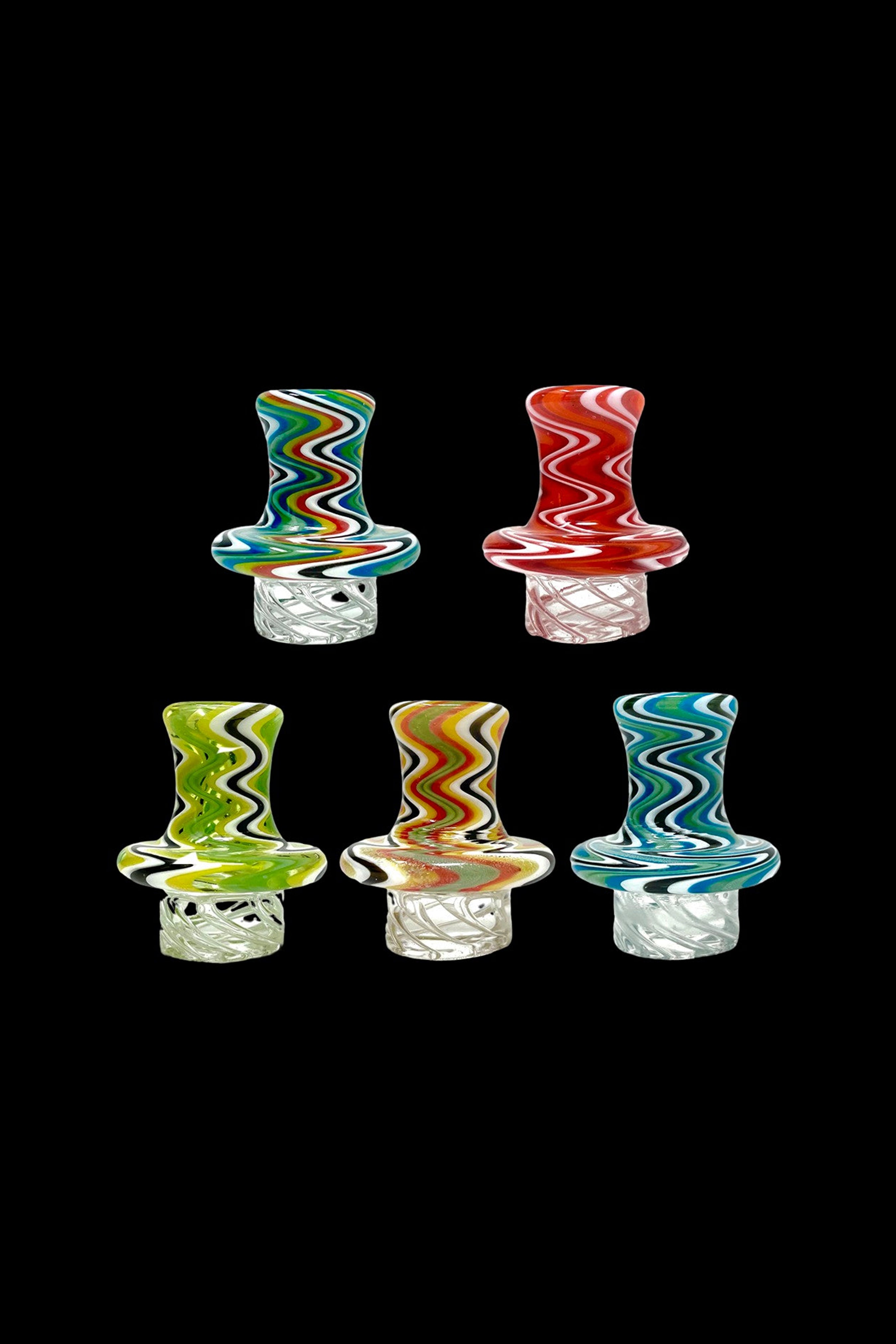 AFM Glass Turbo Reversal Glass Spinner Carb Cap with 2 Pearls - Elevate Your Dabbing!