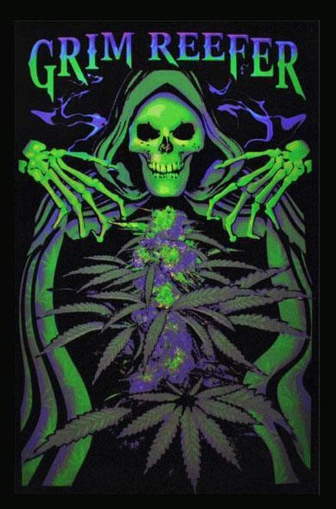 Grim Reefer Enigmatic Blacklight Poster