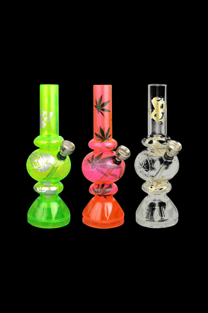 Awesome Mini Acrylic Bubble Water Pipe with Grinder Base