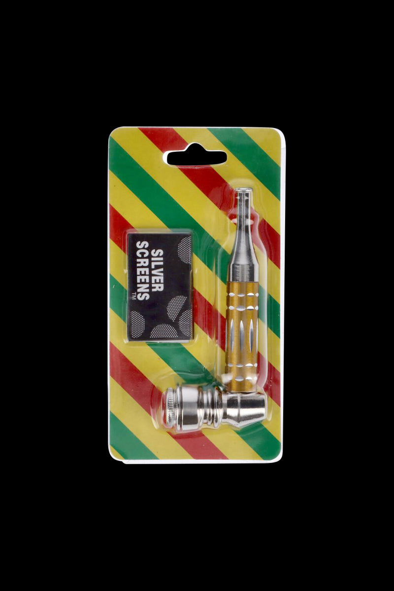 Gorgeous Colored Stem Metal Hand Pipe