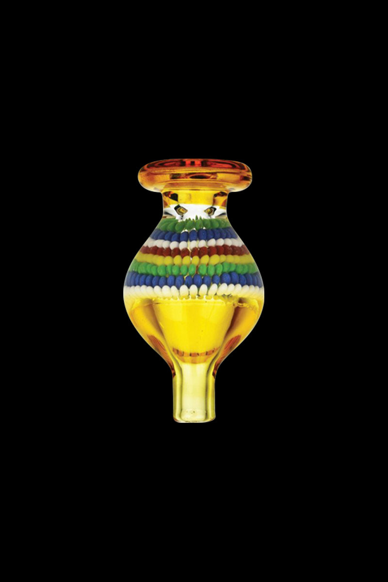 Gorgeous Lampwork Dotted Stripes Bubble Carb Cap - Elevate Your Glass Collection!