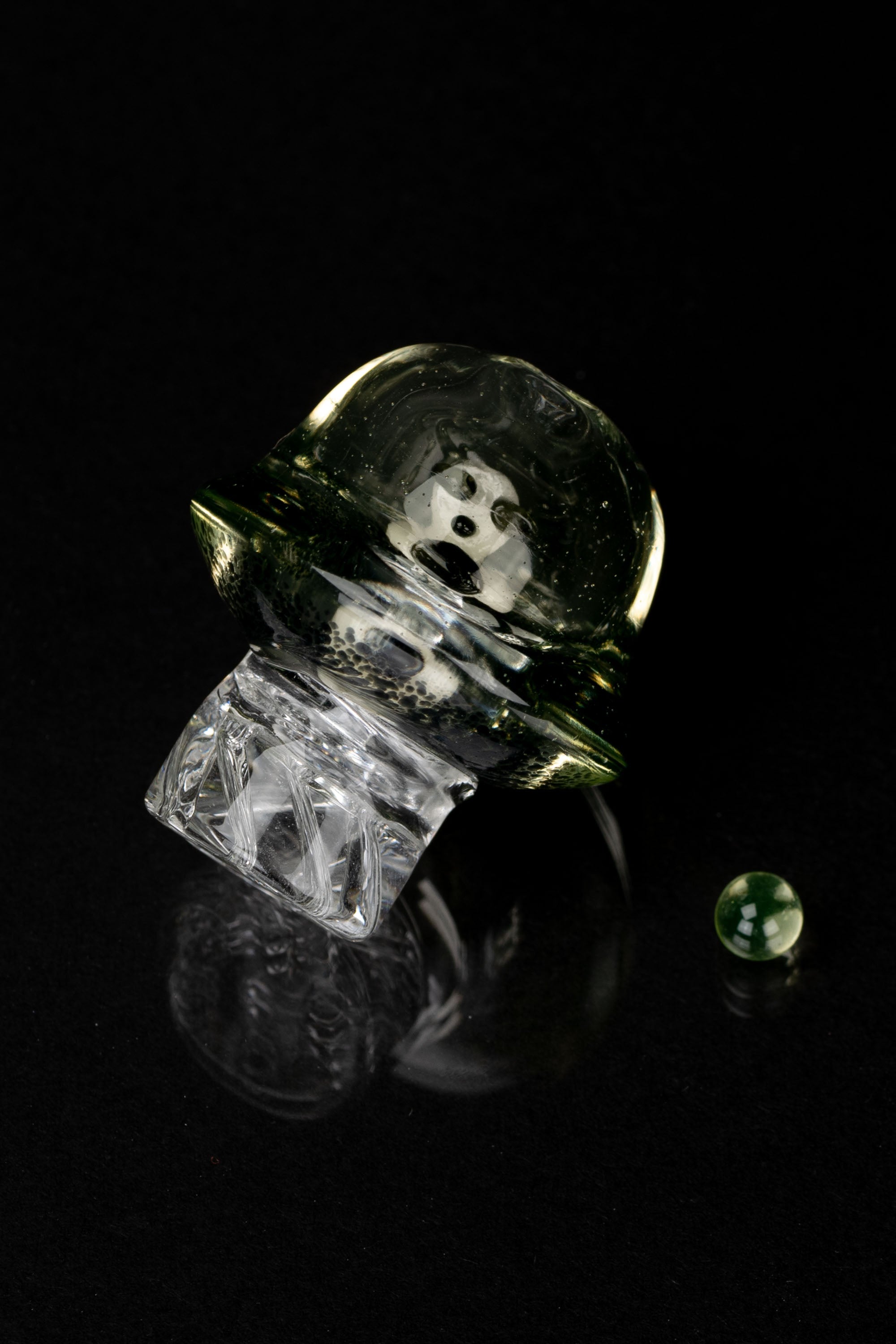 Empire Glassworks UV Illuminati Martian Spinner Cap - A Magical Dabbing Accessory