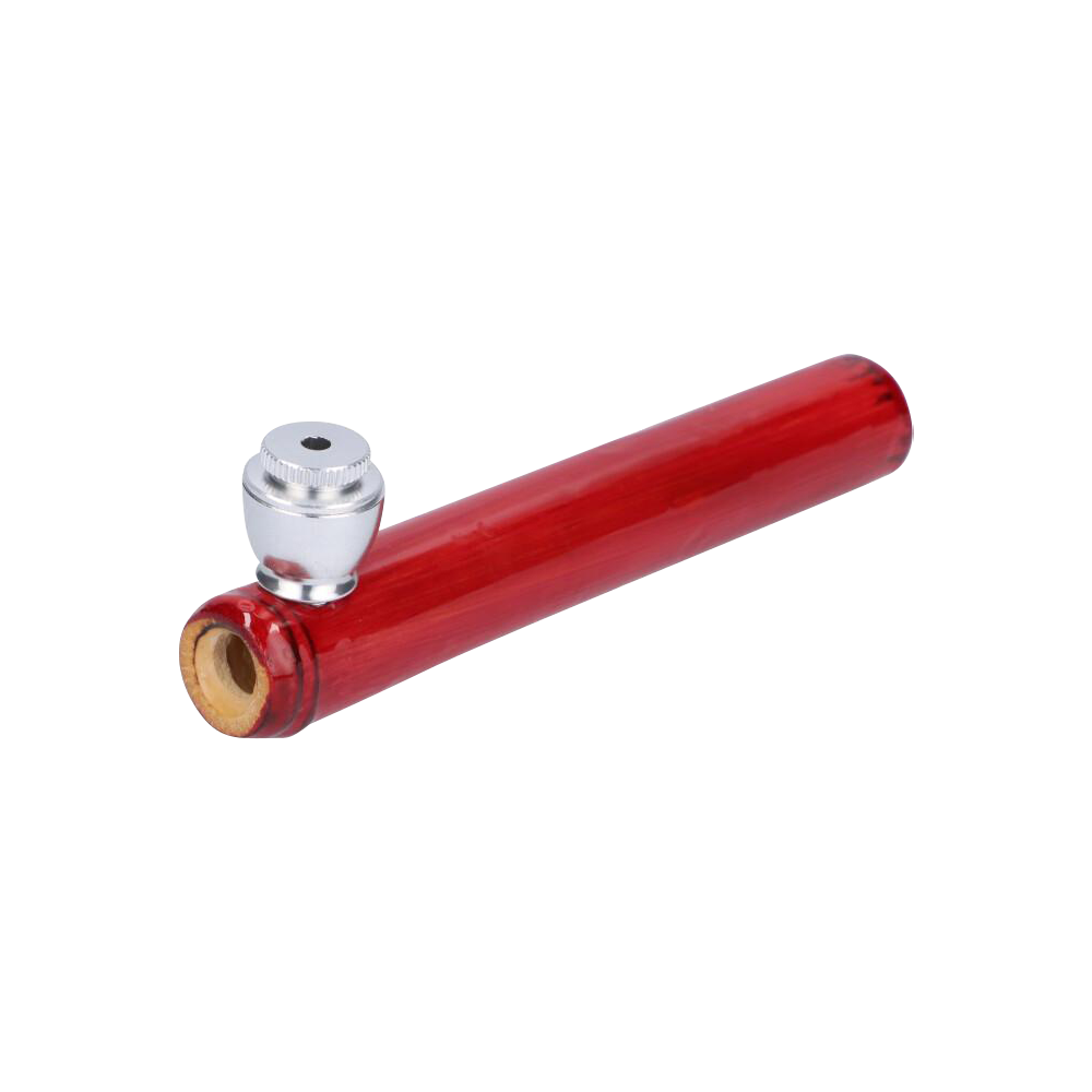 Elegant Bamboo Steamroller Pipe with Capped Herb Bowl