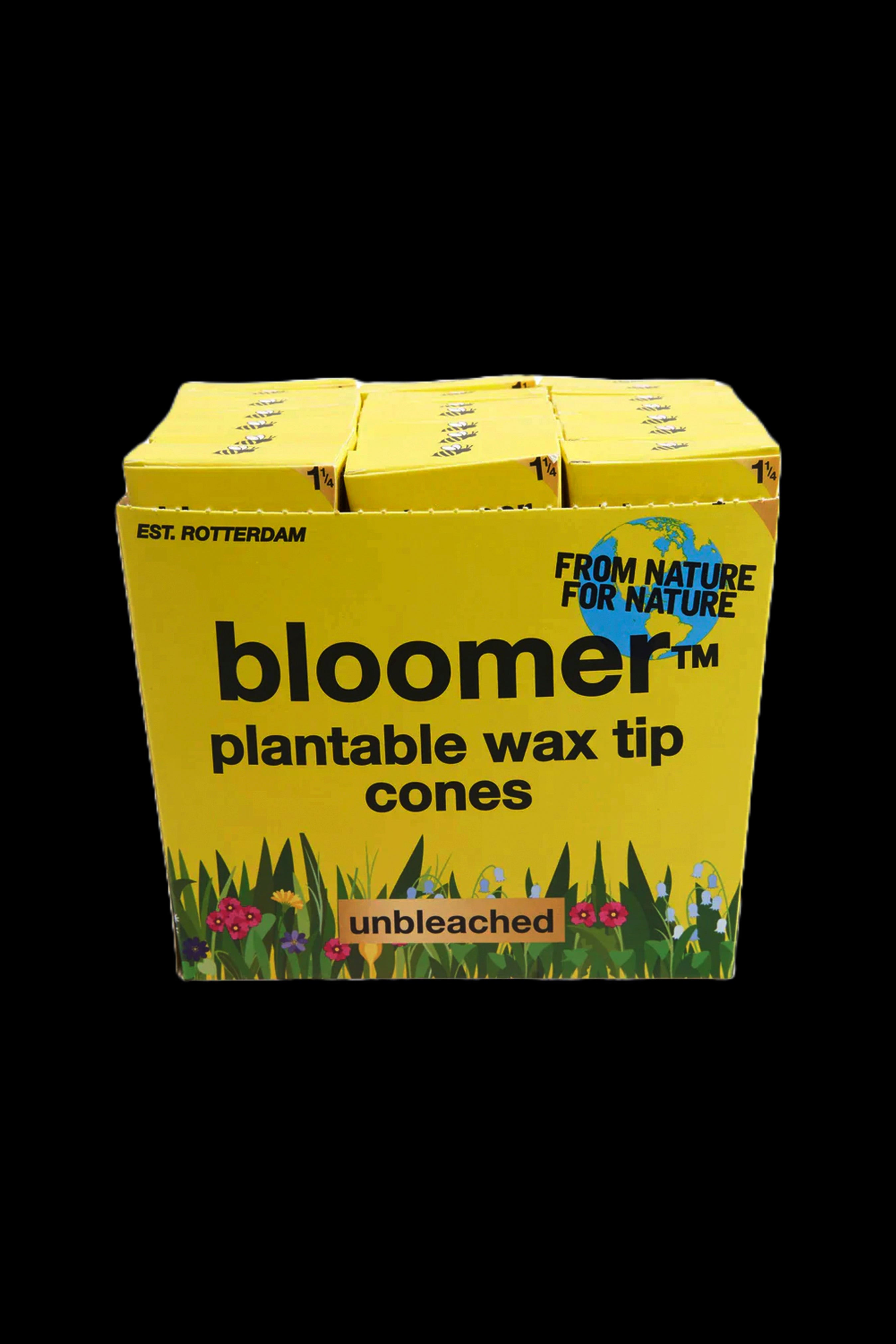 Bloomer 1 1/4 Unbleached Organic Paper Cones with Wildflower Seed Filter Tips