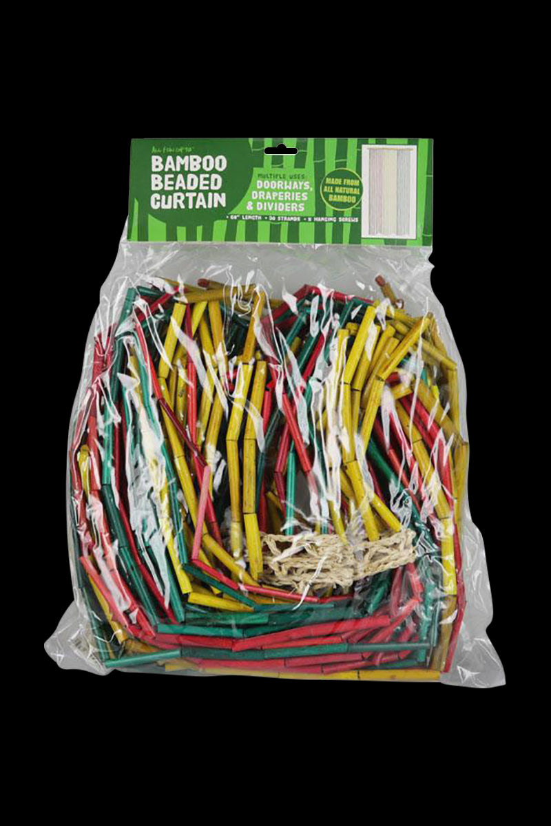 All Fun Gifts Colorful Bamboo Beaded Door Curtain - Revive the 70s Vibe!
