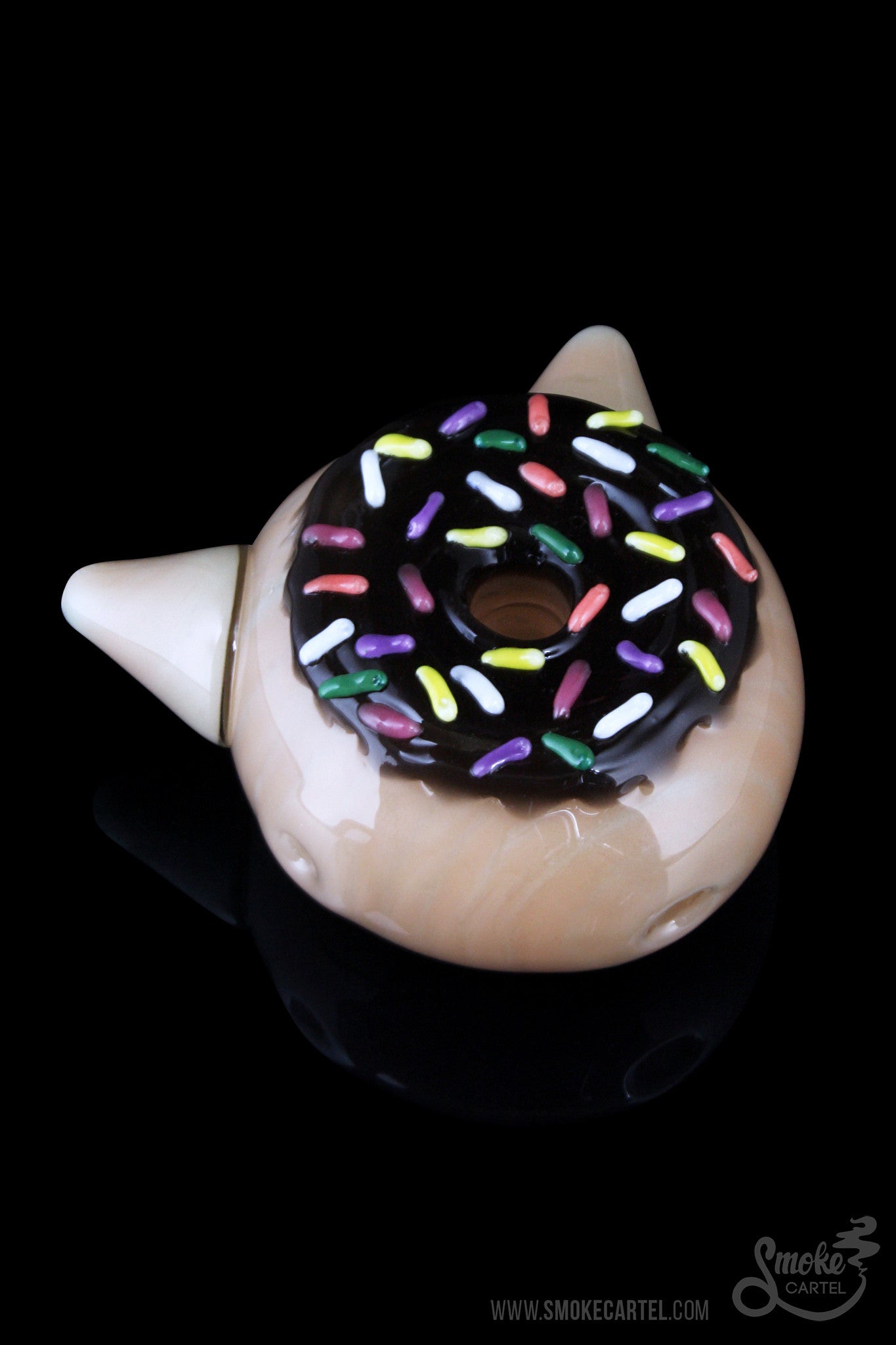 Empire Glassworks Glazed Kitty Donut Pipe - A Fun Smoking Companion