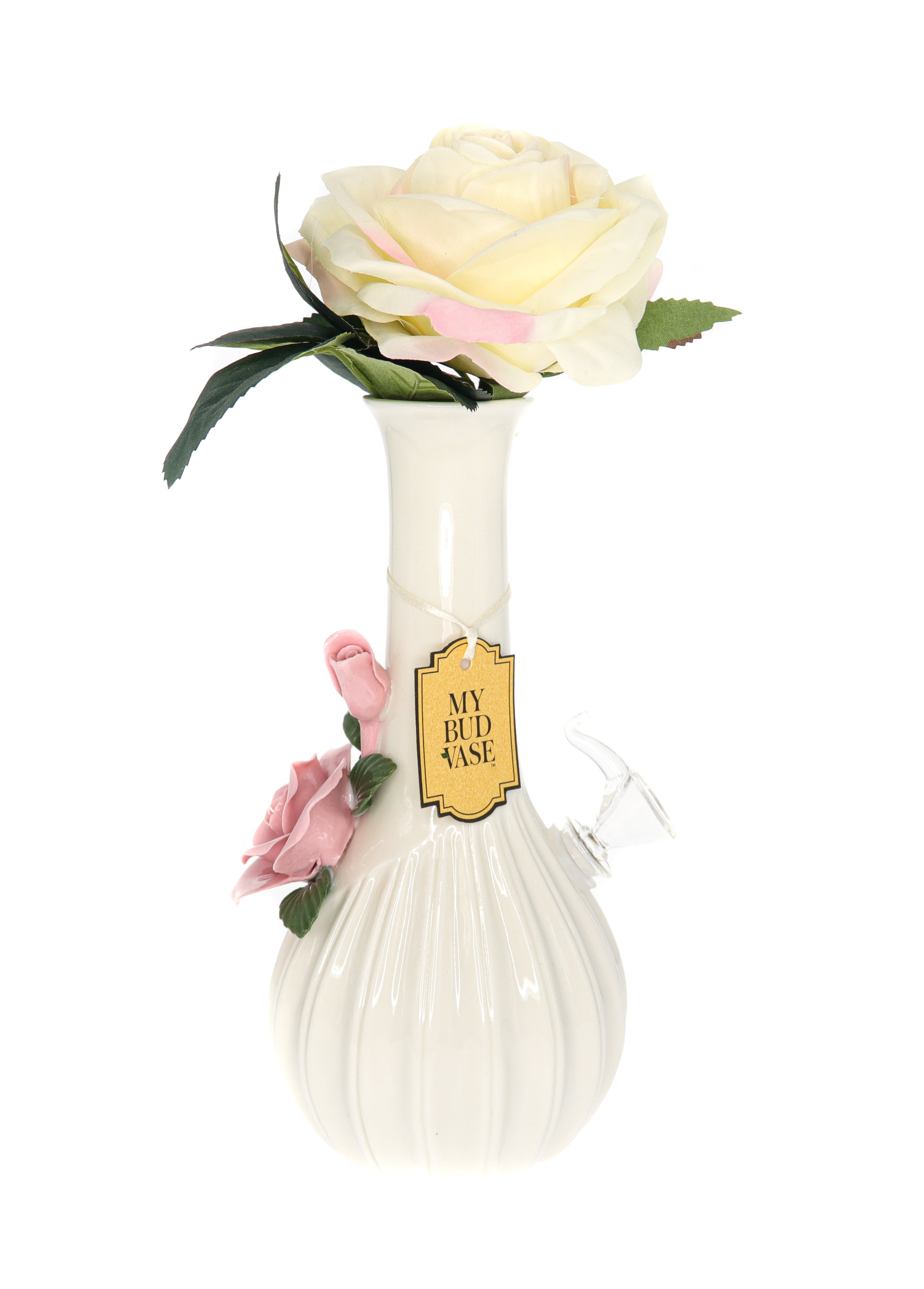 Exquisite Rose Porcelain Vase Water Pipe - A Timeless Beauty