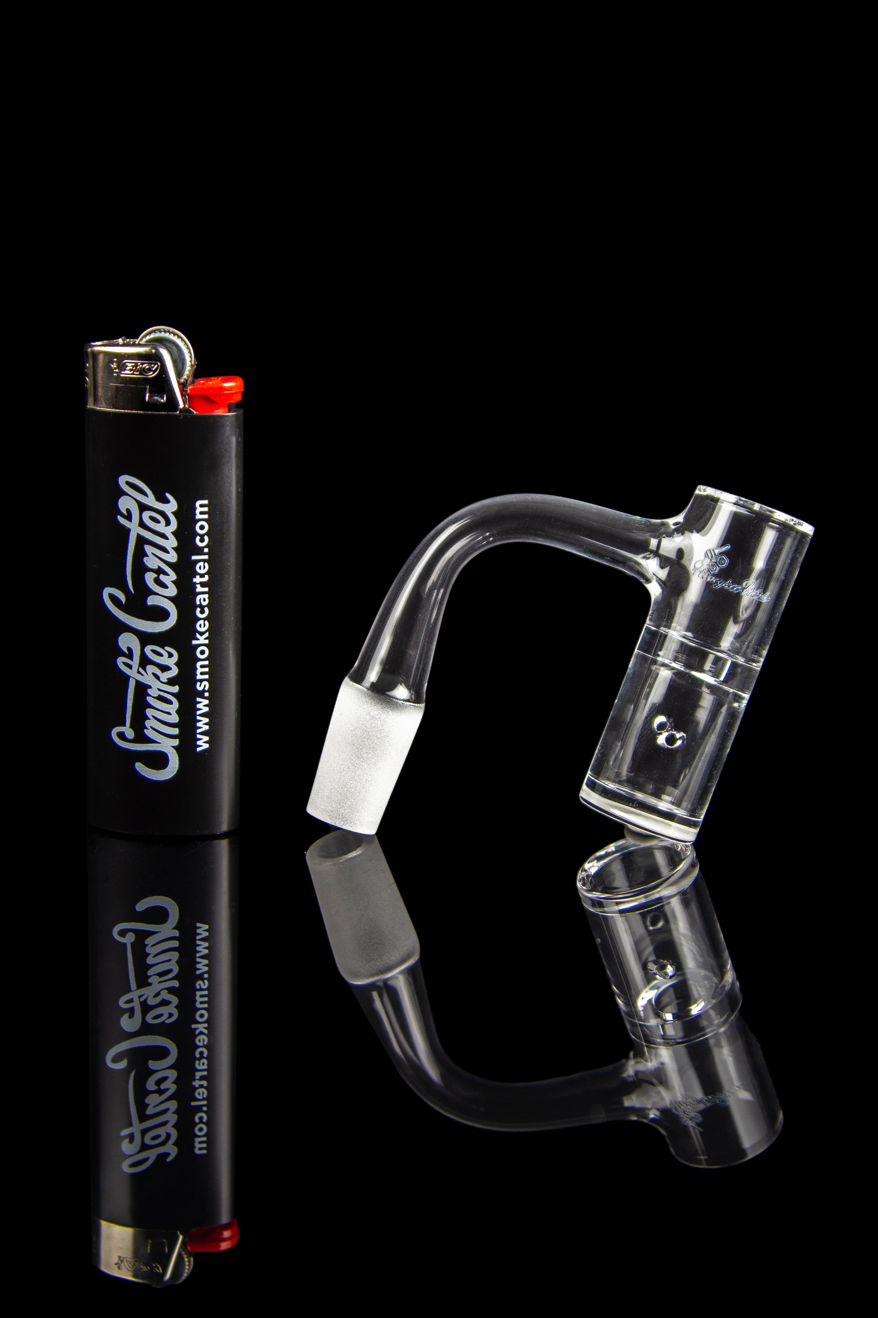 Honeybee Herb Honey Well Quartz Banger - Sleek Black Line