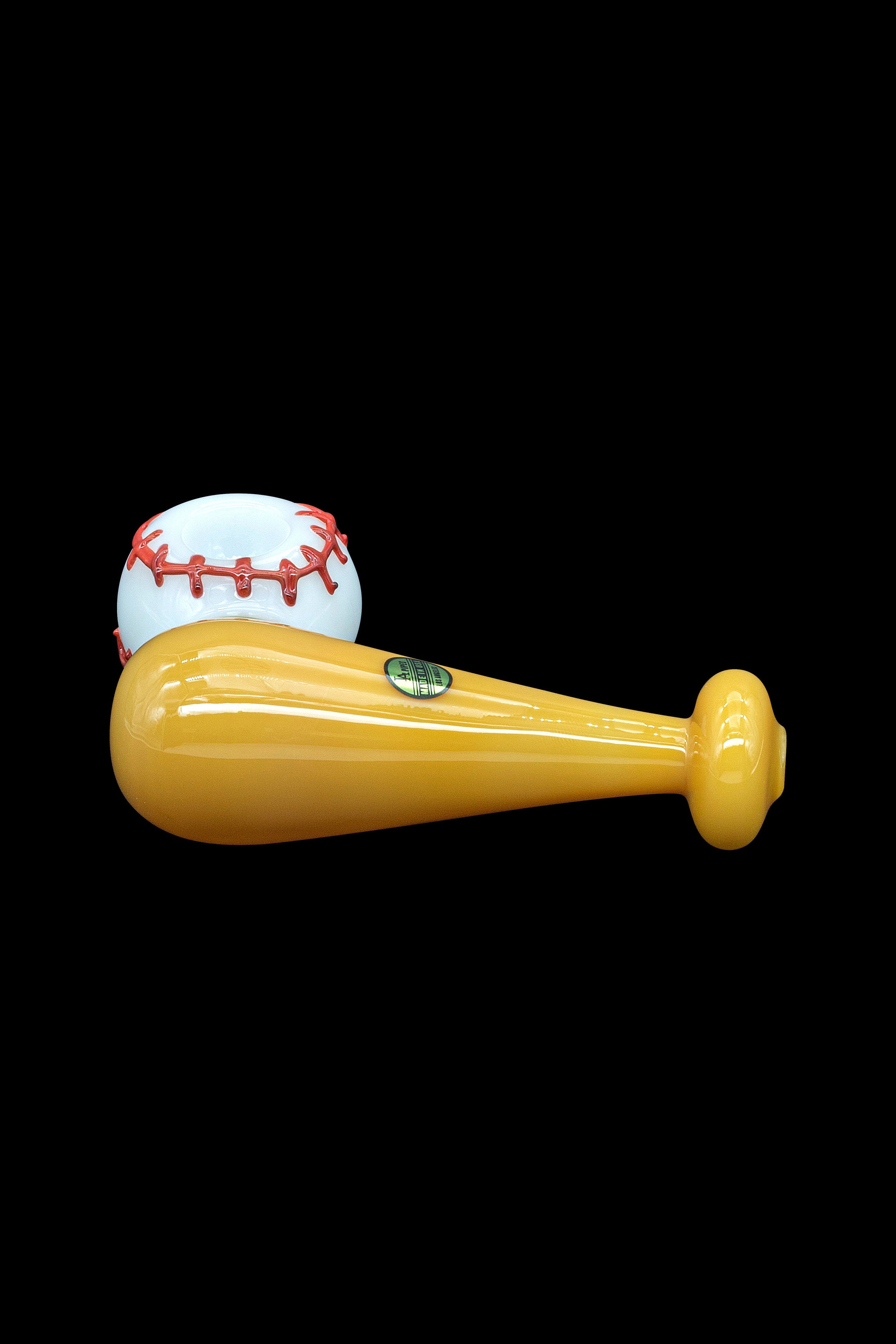 LA Pipes 420 Stretch Bat & Baseball Glass Pipe - A Must - Have for Cannabis Enthusiasts!