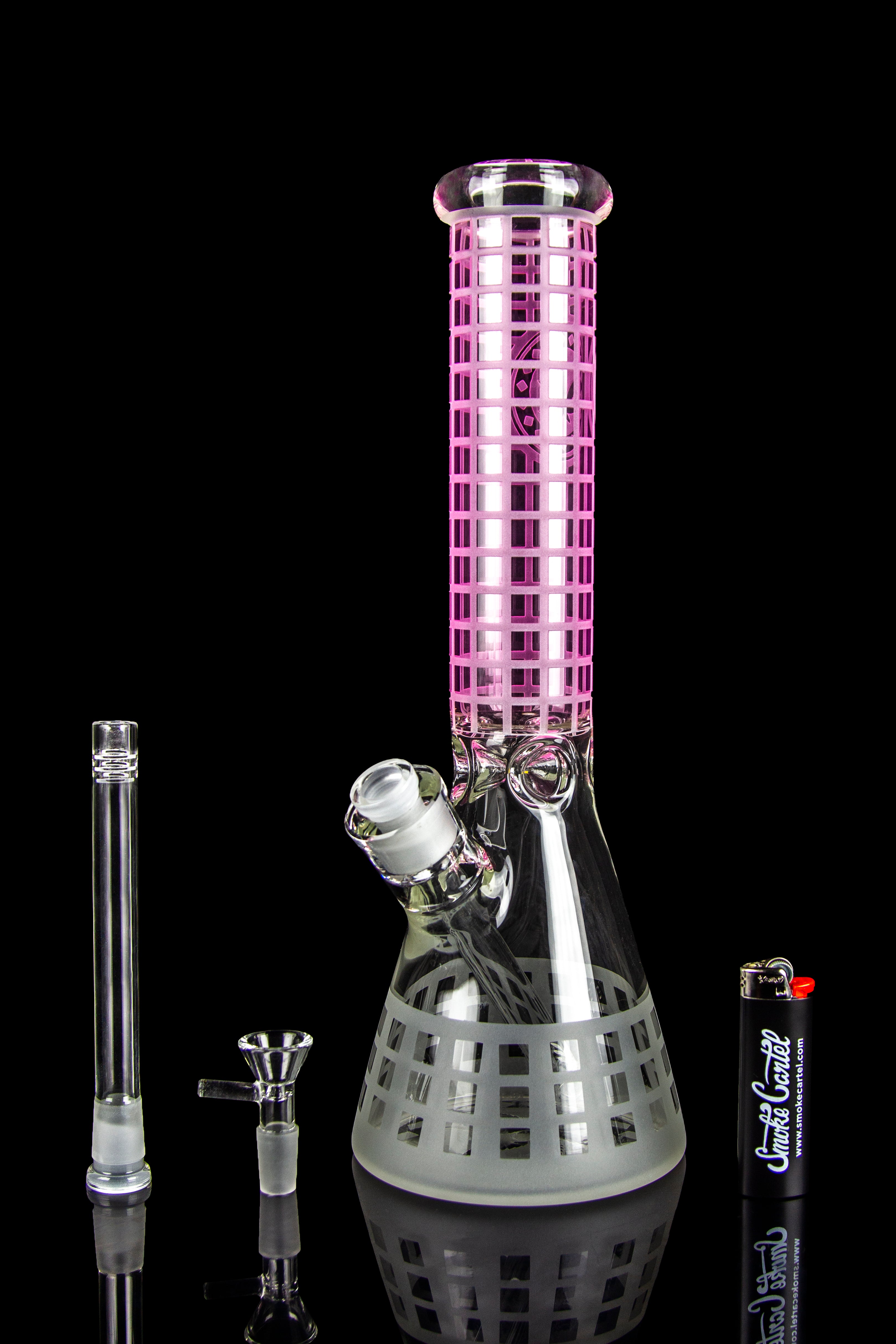 Calibear Block Party Stunning Etched Water Pipe