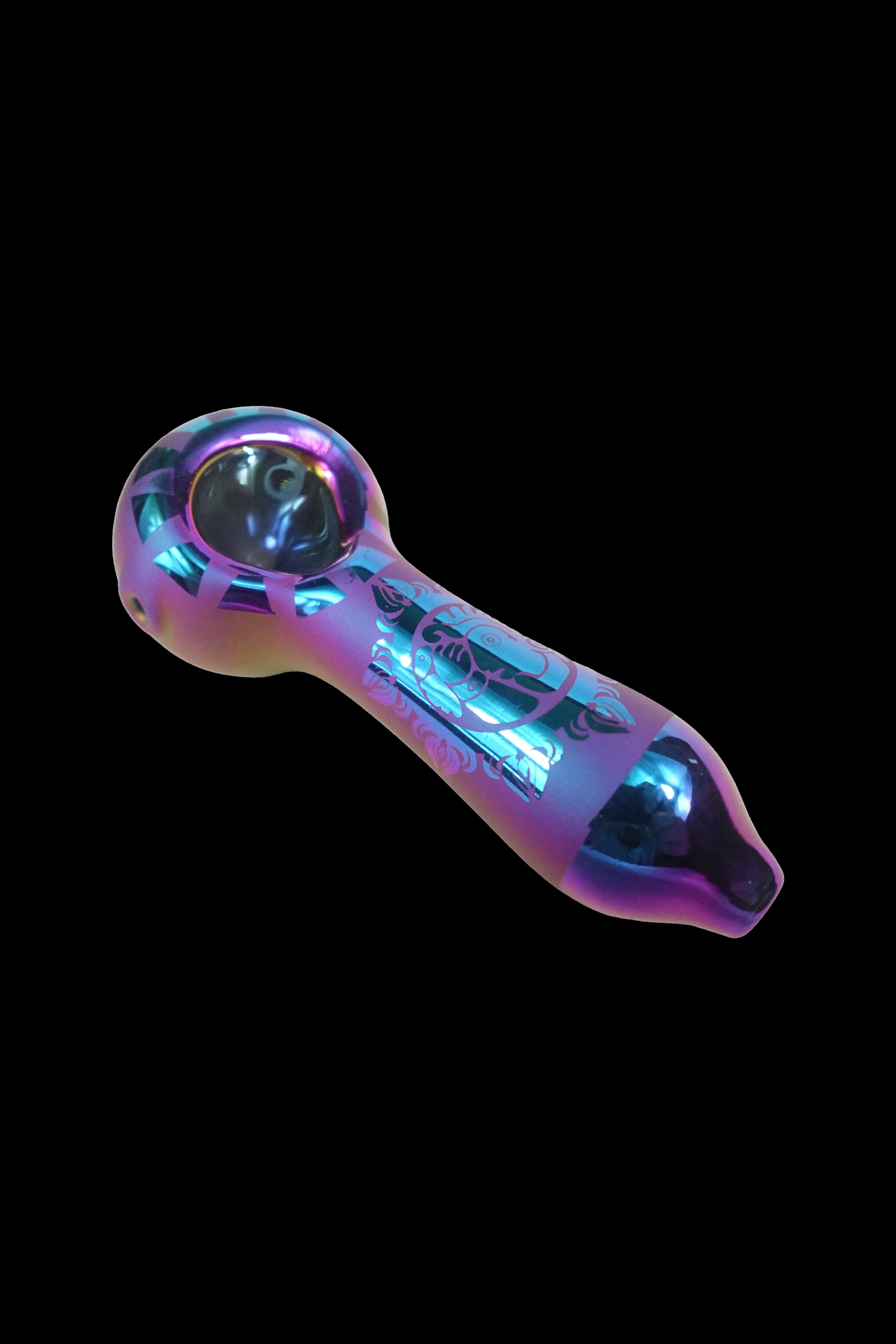 Cloud 8 Artistic Hand-Painted Glass Hand Pipe - A Portable Artistic Marvel