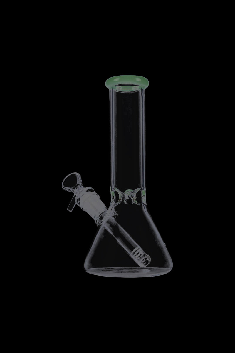 Exquisite Glass Beaker Base Ice Bong with Vibrant Colored Mouthpiece