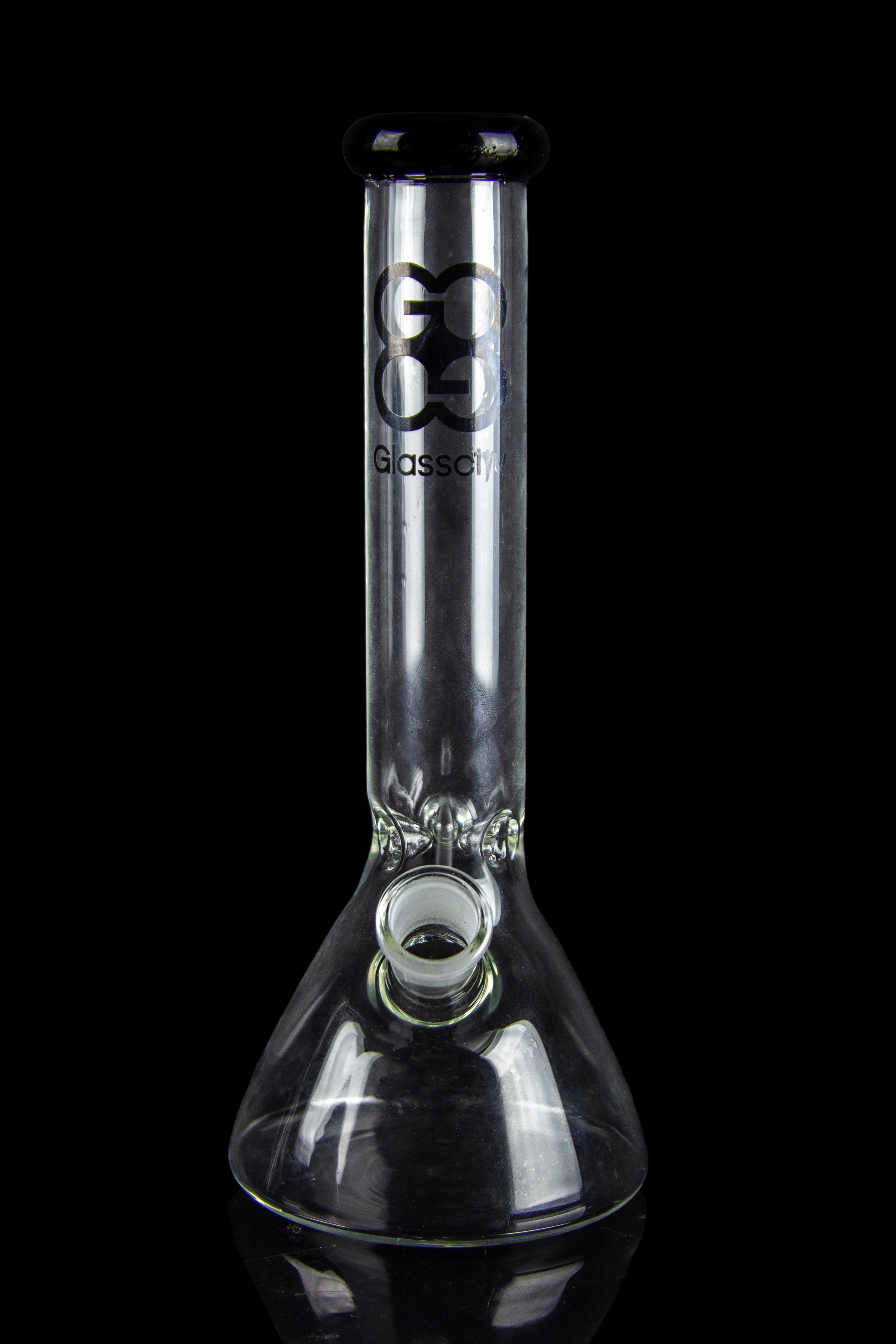 Glasscity Beaker Ice Bong - Sleek Black Edition
