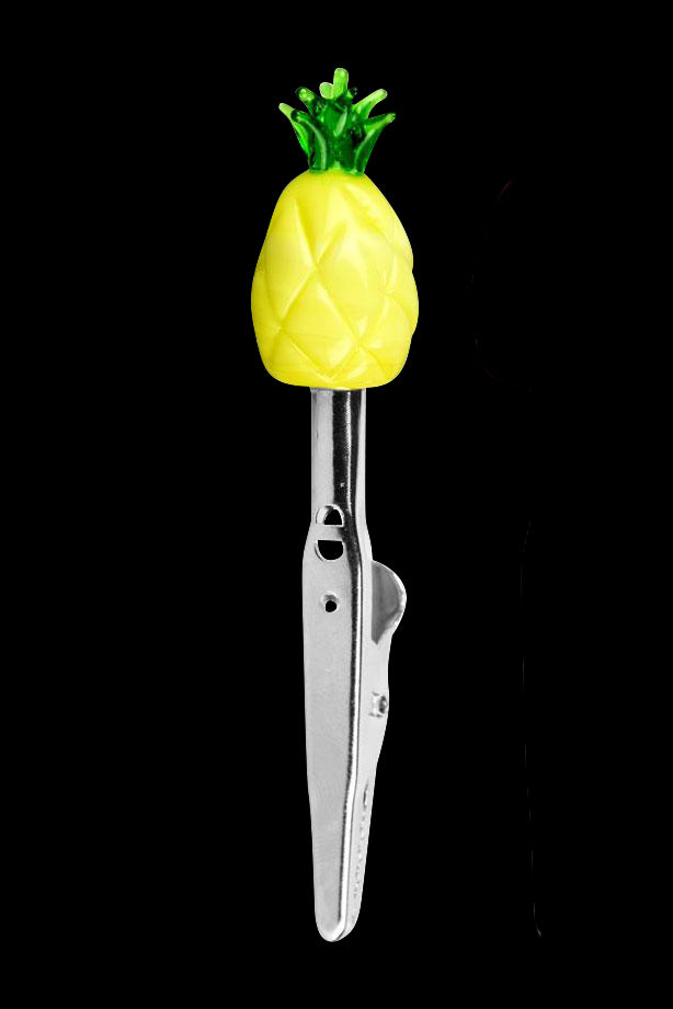 Awesome 4-Pack Pineapple Glass Memo Clips for Smokers