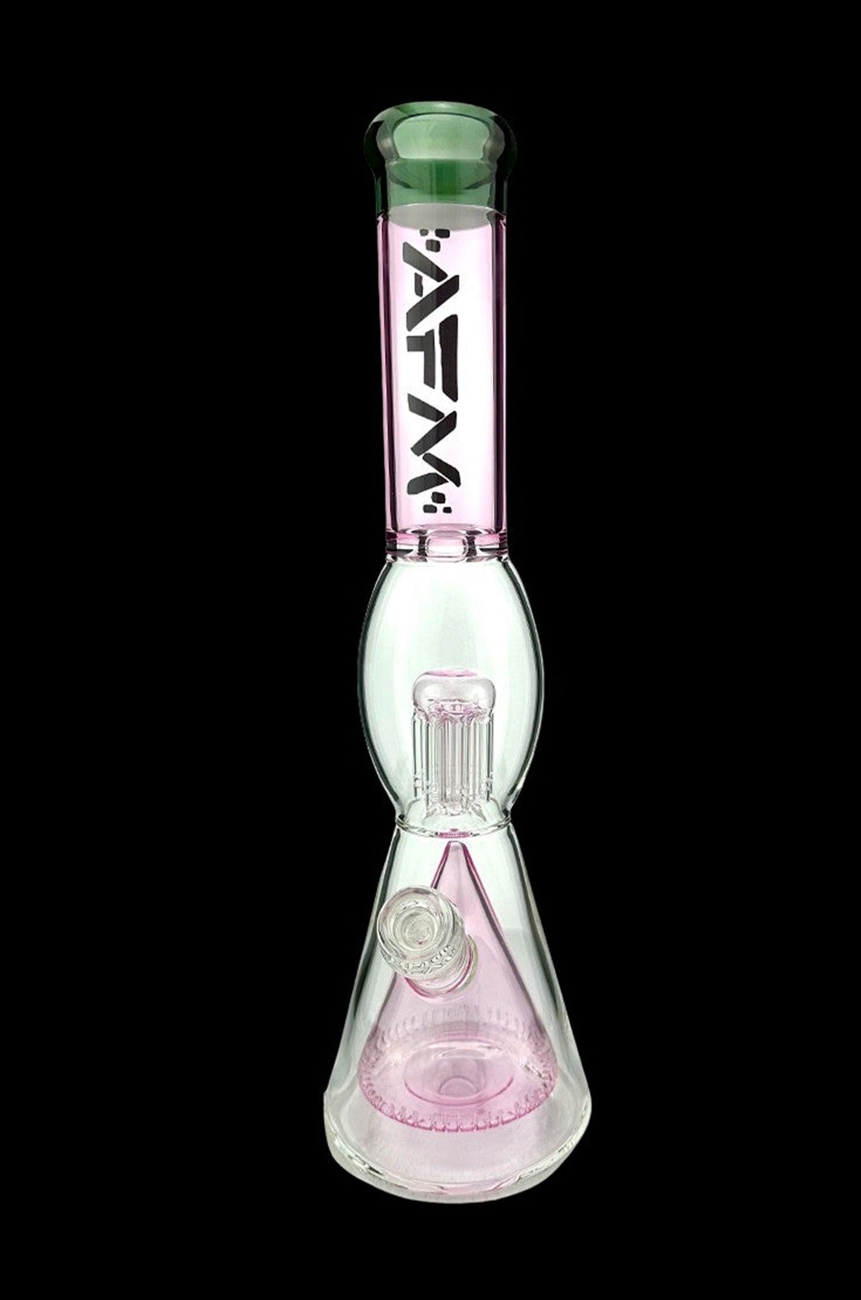 AFM Glass: Stunning UFO Pyramid Perc Glass Beaker Bong