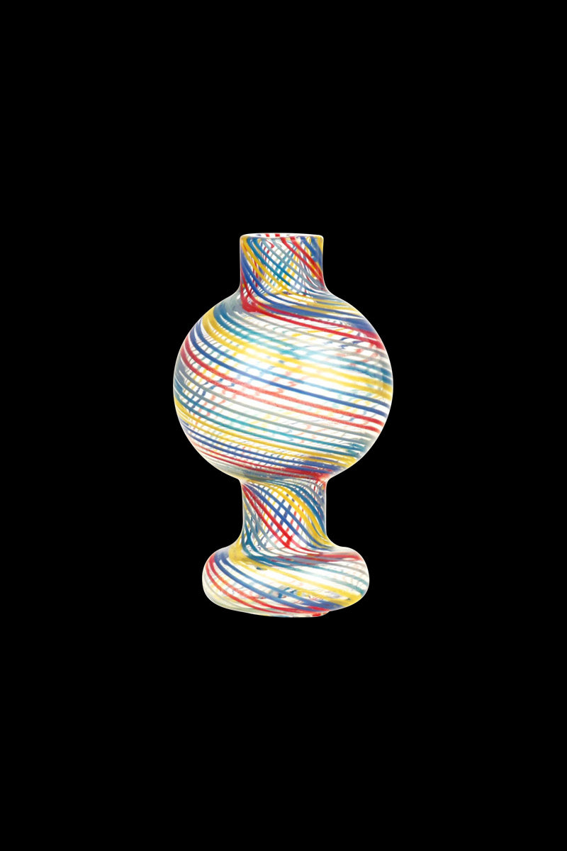 Colorful Pin Striped Glass Ball Carb Cap - Elevate Your Dabbing!