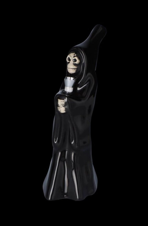 Grim Reaper Ceramic Hand Pipe - A Spooky Smoking Essential