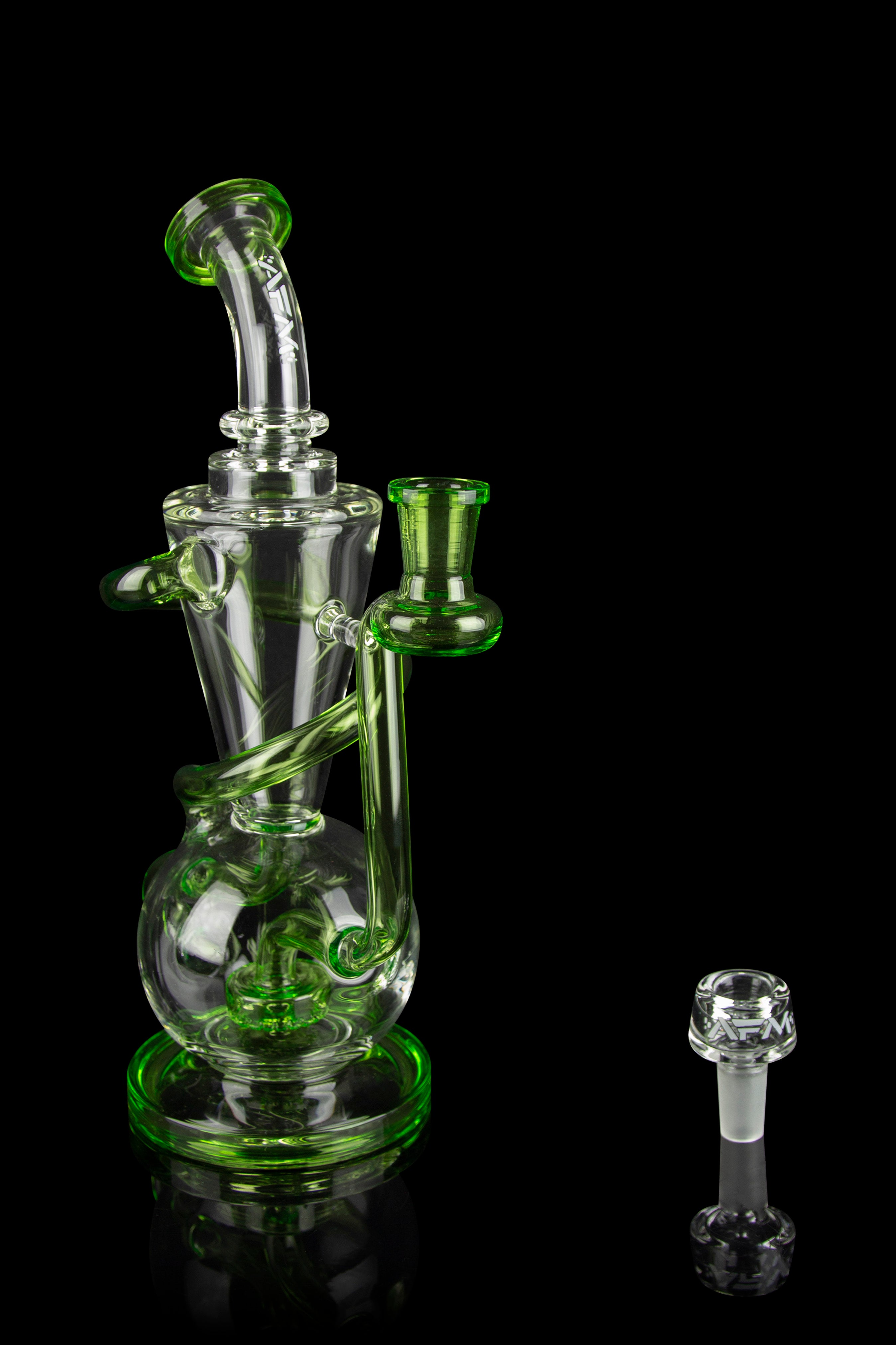 AFM Glass Swirly Wiry Recycler - Elevate Your Smoking Experience