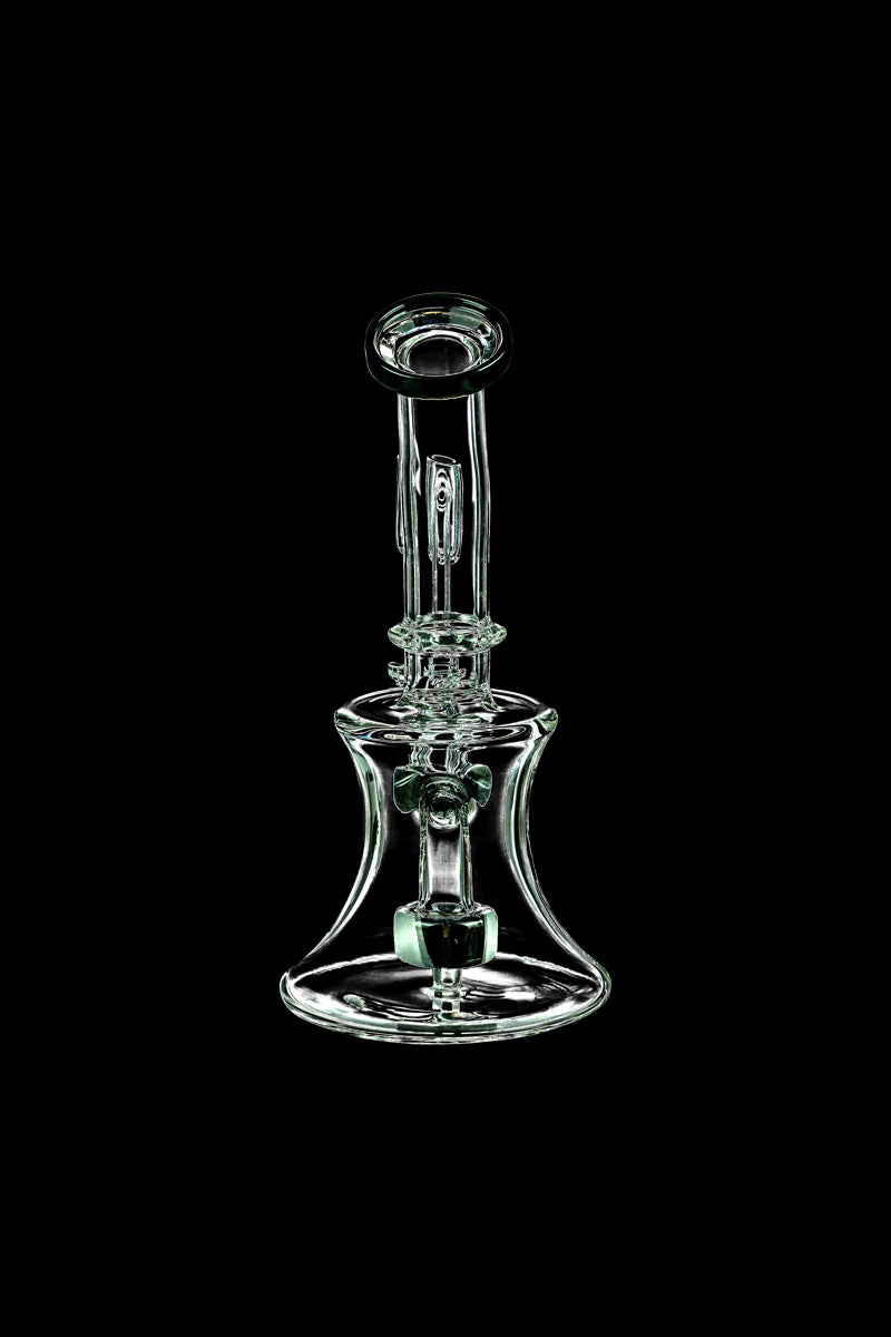 Stunning Hourglass Dab Rig with Vibrant Colored Accents