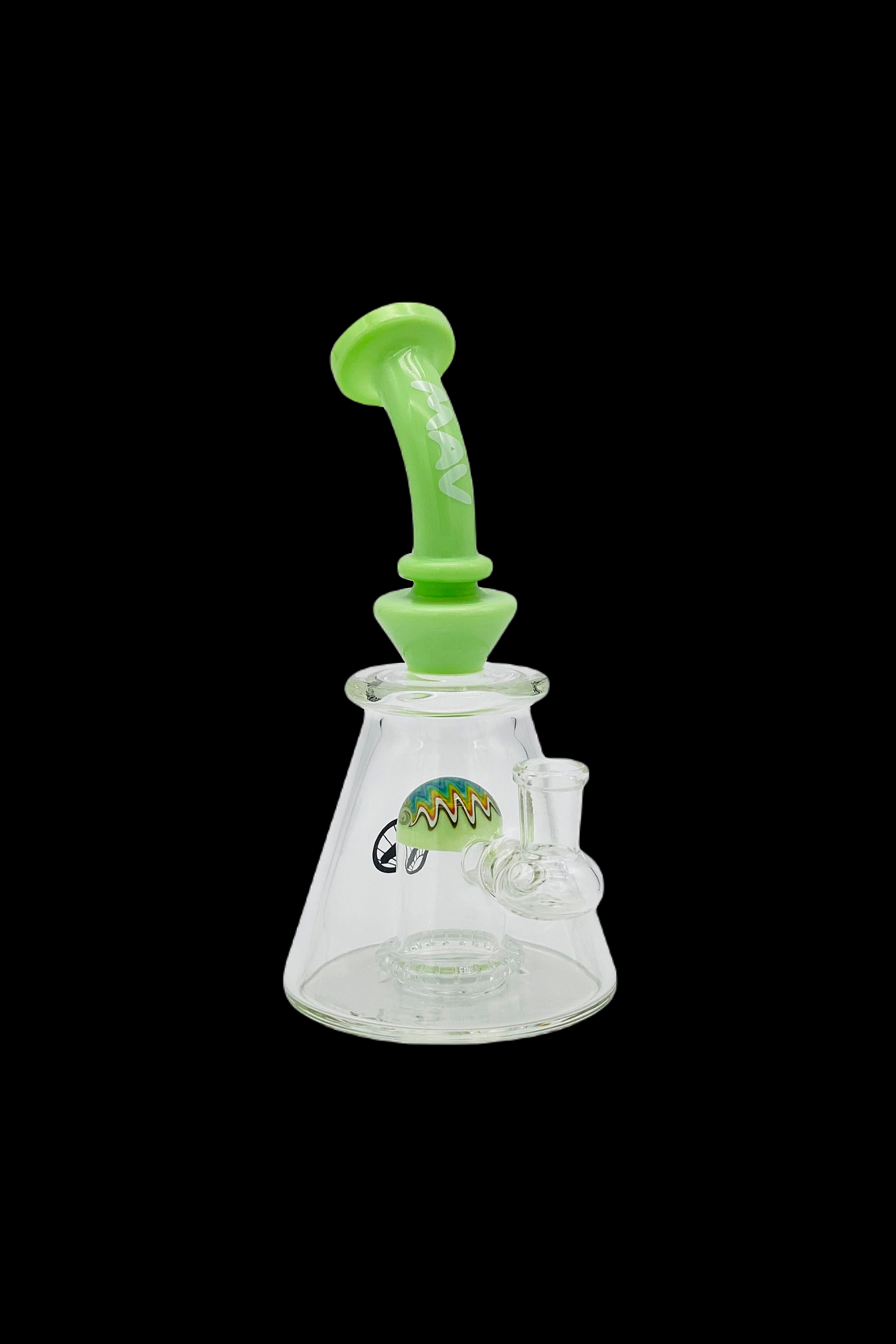 MAV Glass Reversal UFO Bent Neck Pyramid Water Pipe - A Stunning Smoking Essential