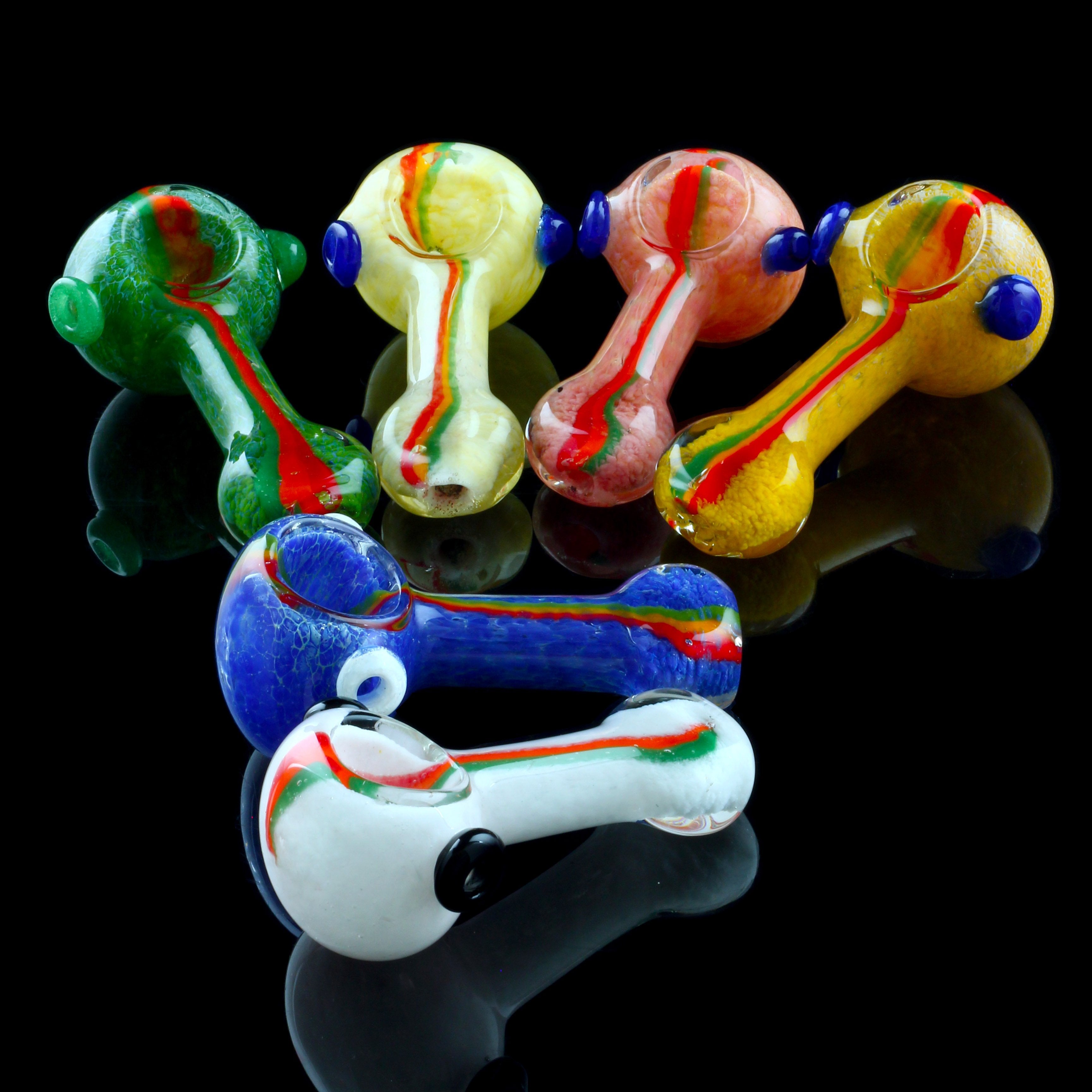 Stunning Striped Frit Hand Pipe