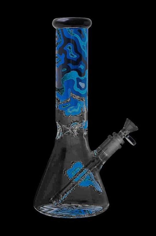 Famous Brandz's Stunning Fabric Designed Glass Beaker Bong
