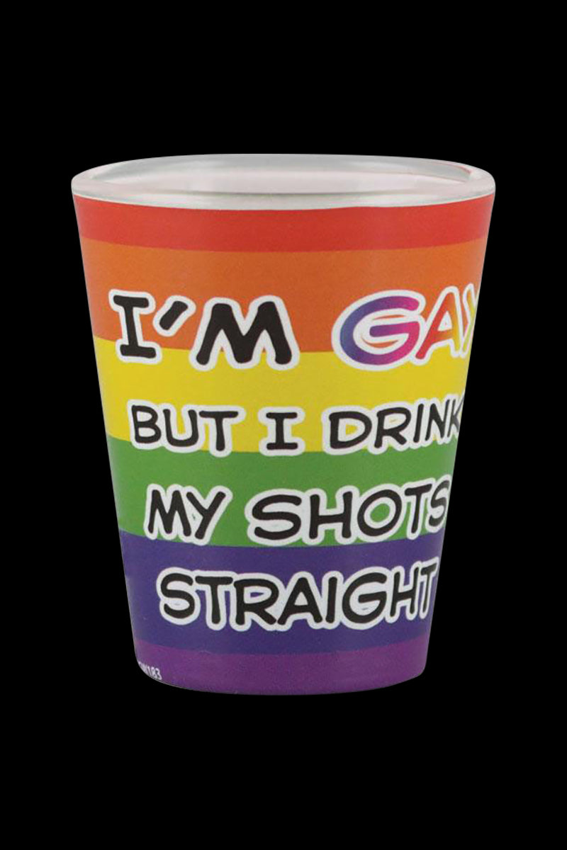 Pride-Infused Gay/Straight Shot Glass