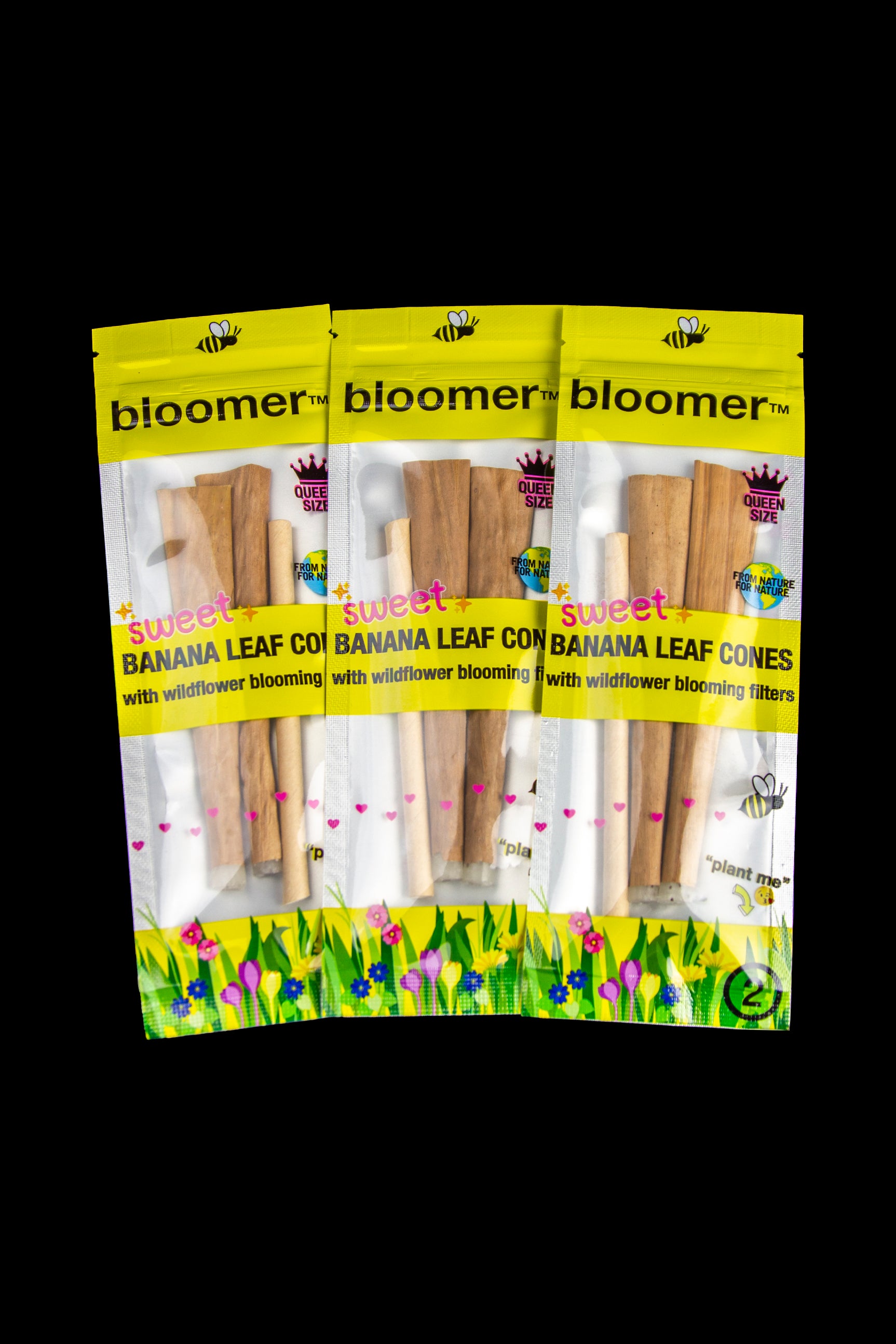 Bloomer Organic Sweet Banana Leaf Queen Cones - Save Bees with Wildflower Tips