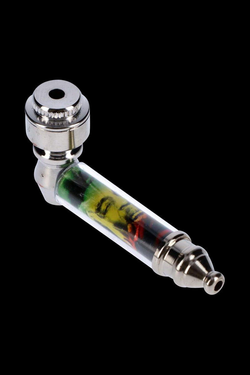 Indestructible Rasta-Themed Metal Hand Pipe