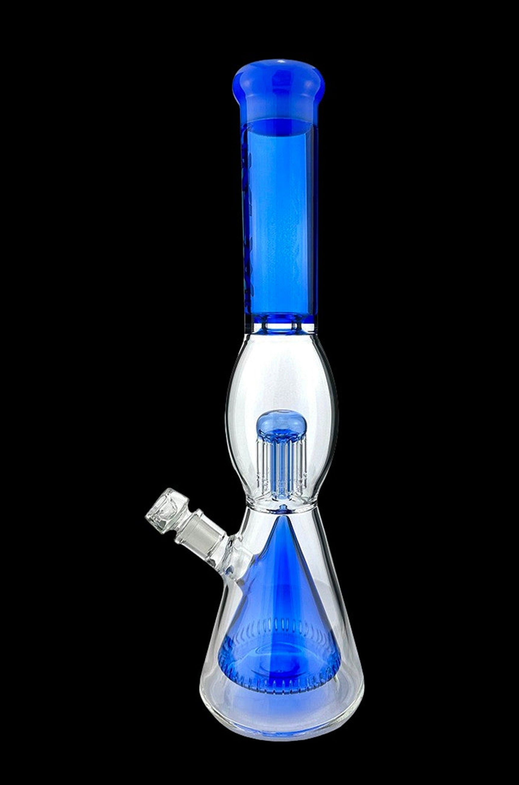 AFM Glass: Stunning UFO Pyramid Perc Glass Beaker Bong