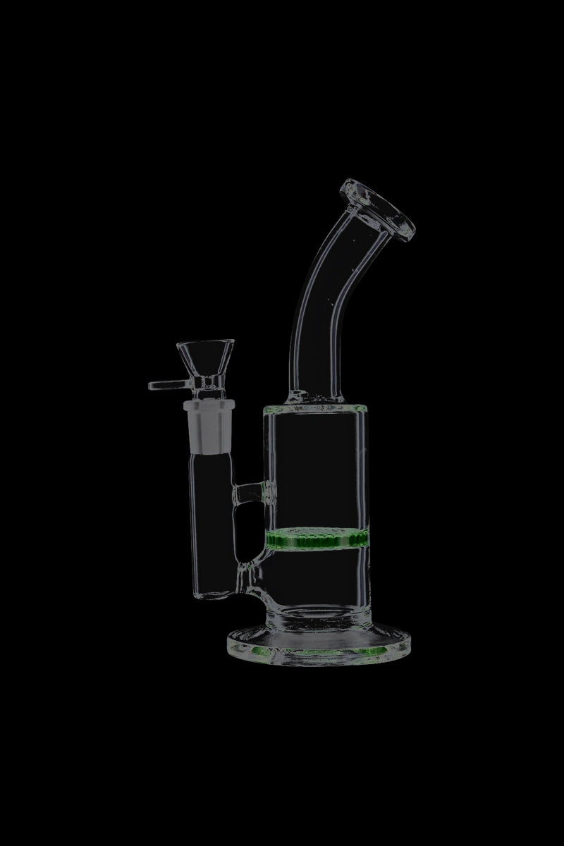 Stylish 9-Inch Glass Bubbler with HoneyComb Disc Perc