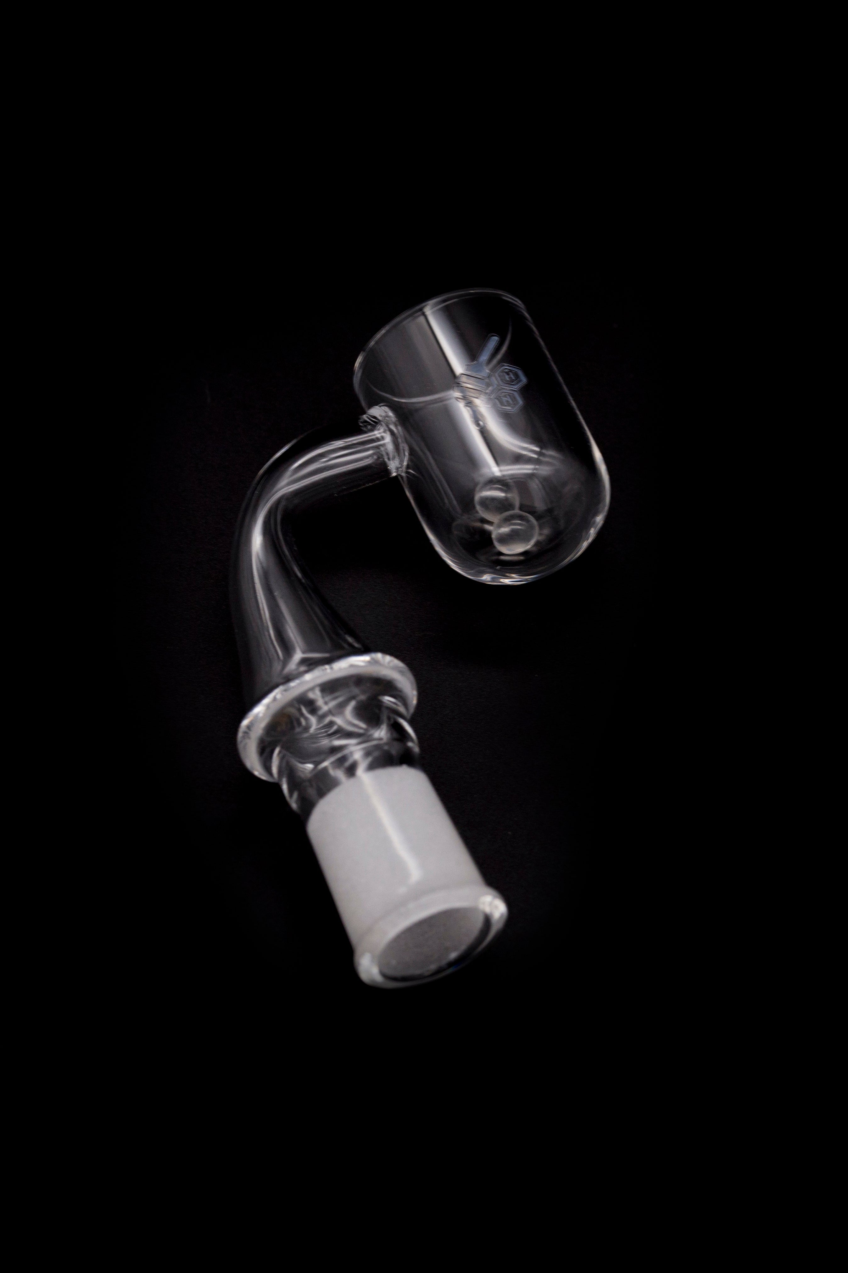 Honeybee Herb Honey Cyclone Quartz Banger - Yellow Line: Elevate Your Dabbing Experience