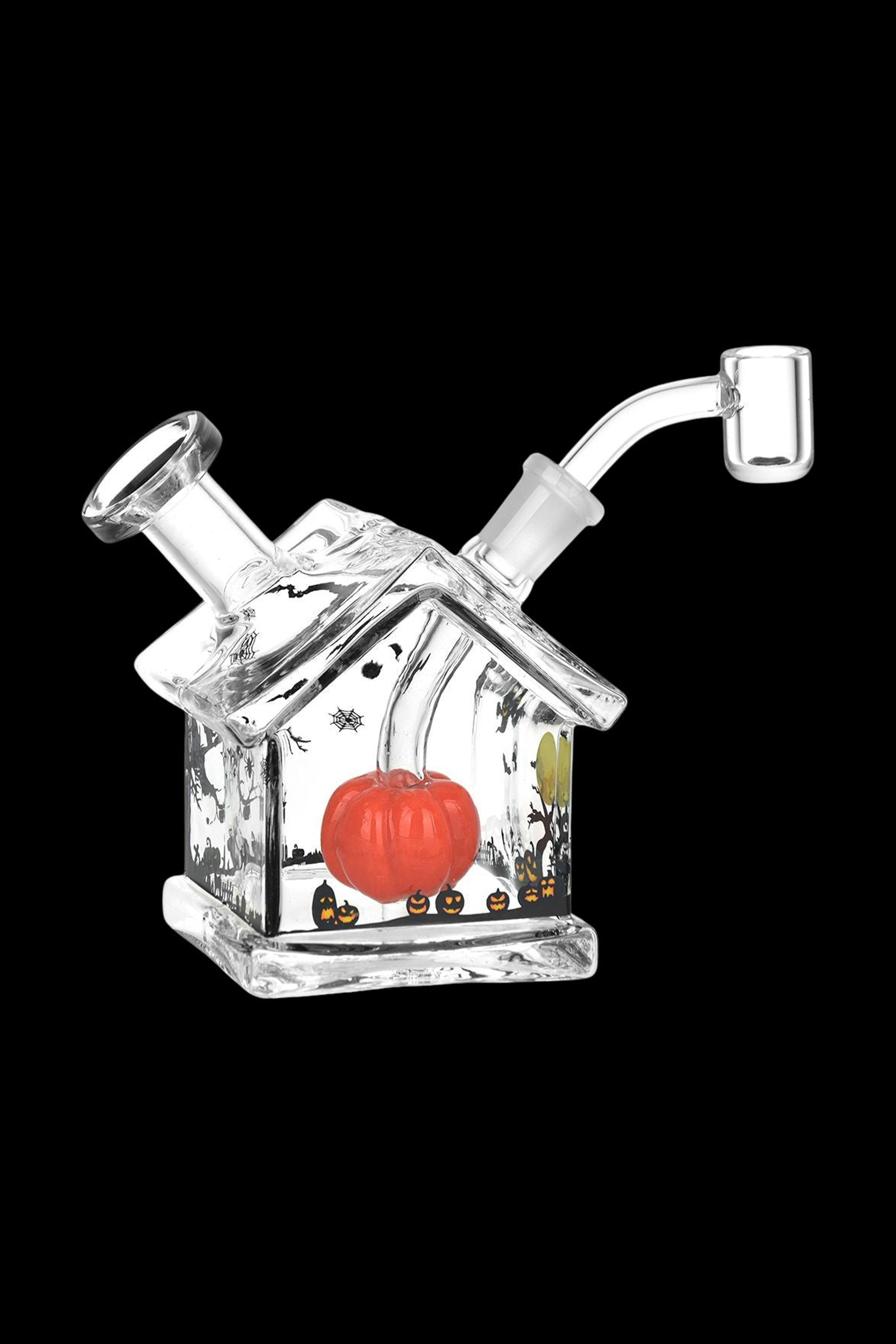 Enchanting Halloween Haunted House Glass Dab Rig