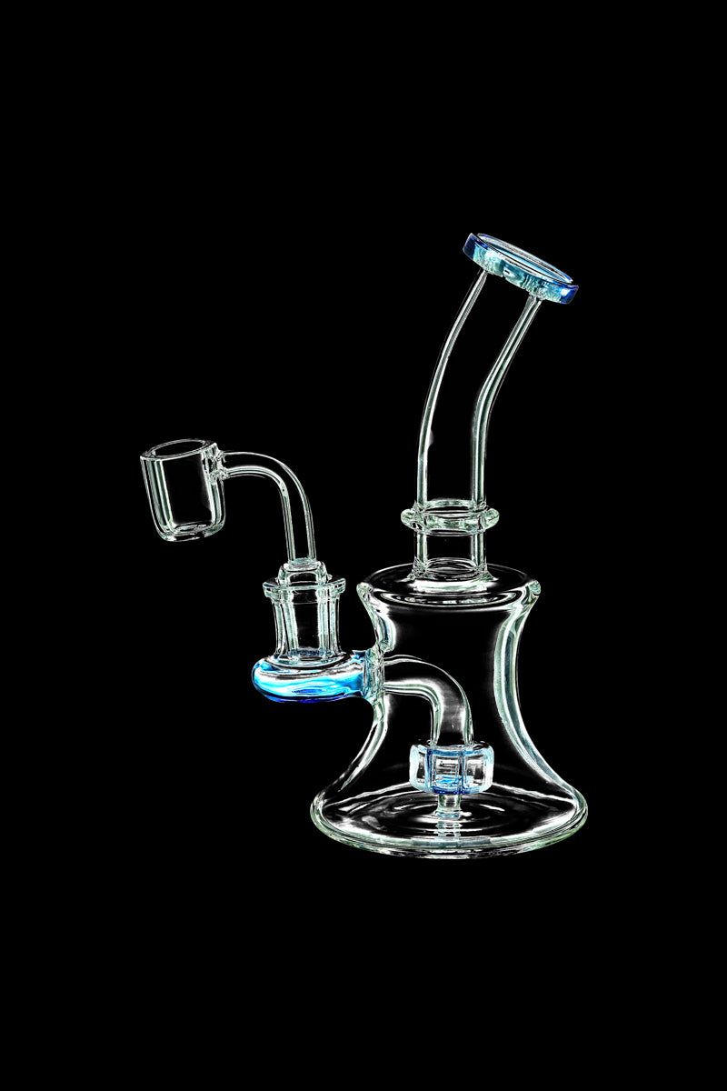Stunning Hourglass Dab Rig with Vibrant Colored Accents
